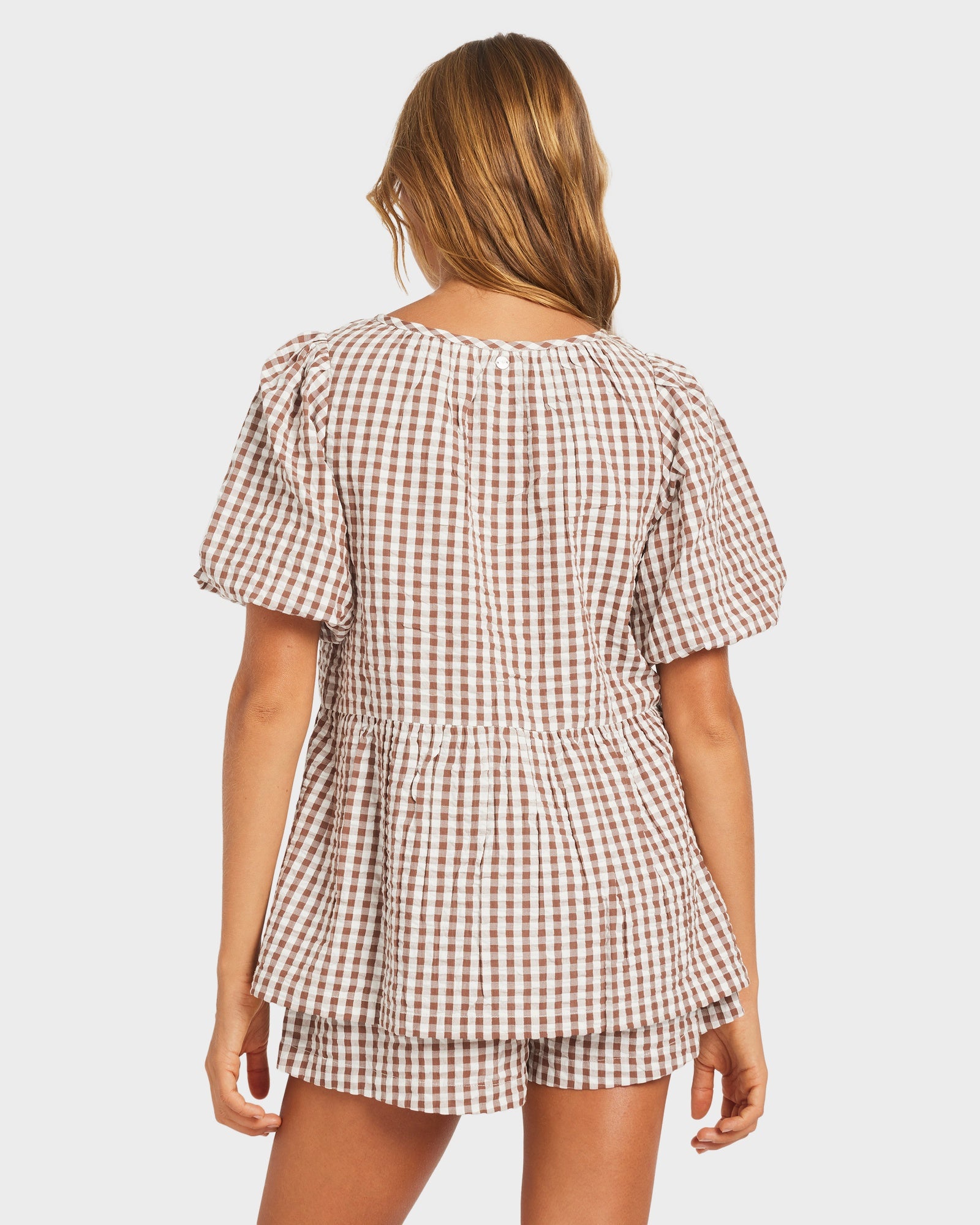 Womens Delilah Check Blouse