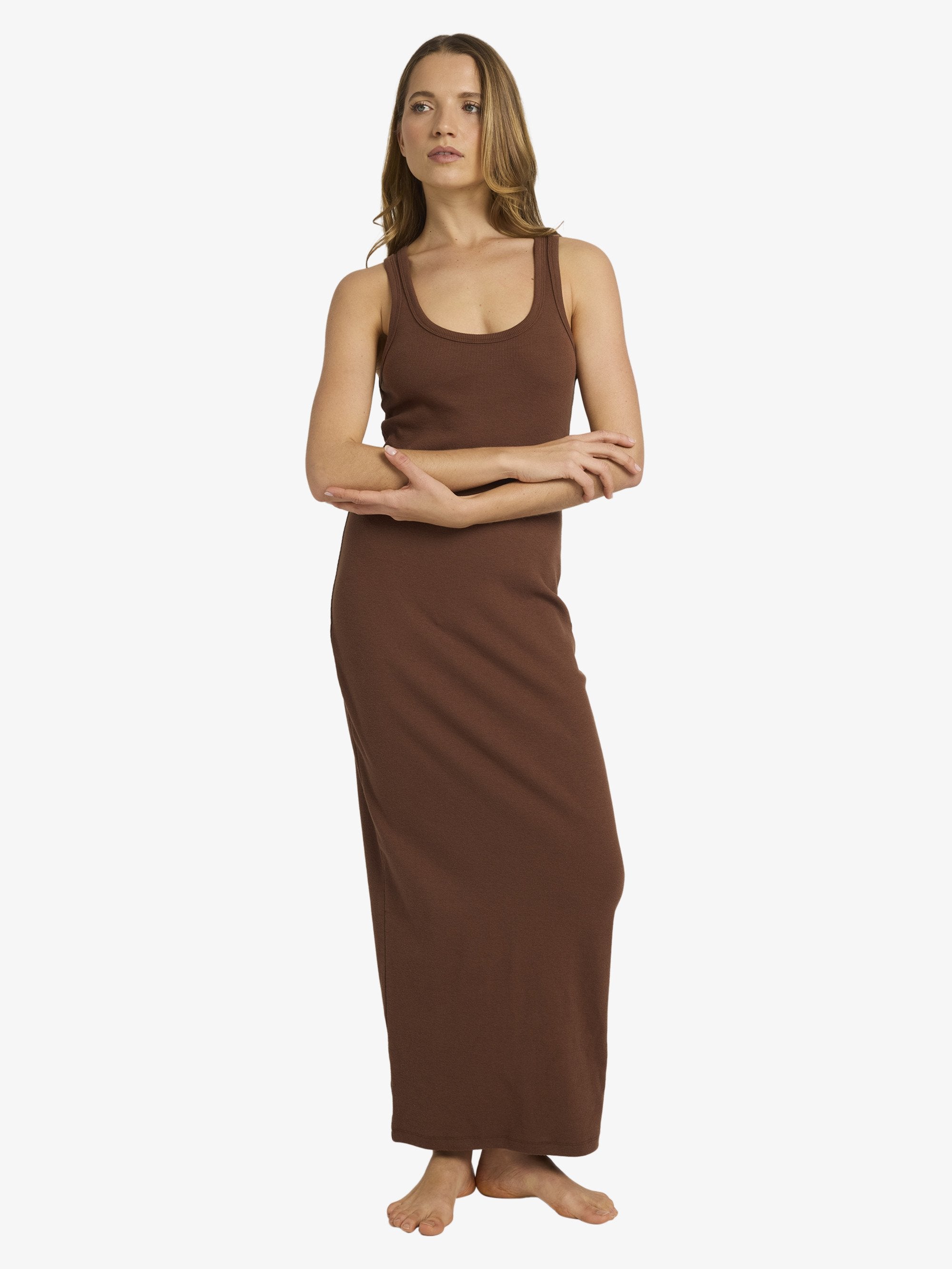 Womens Base Rib Maxi Dress