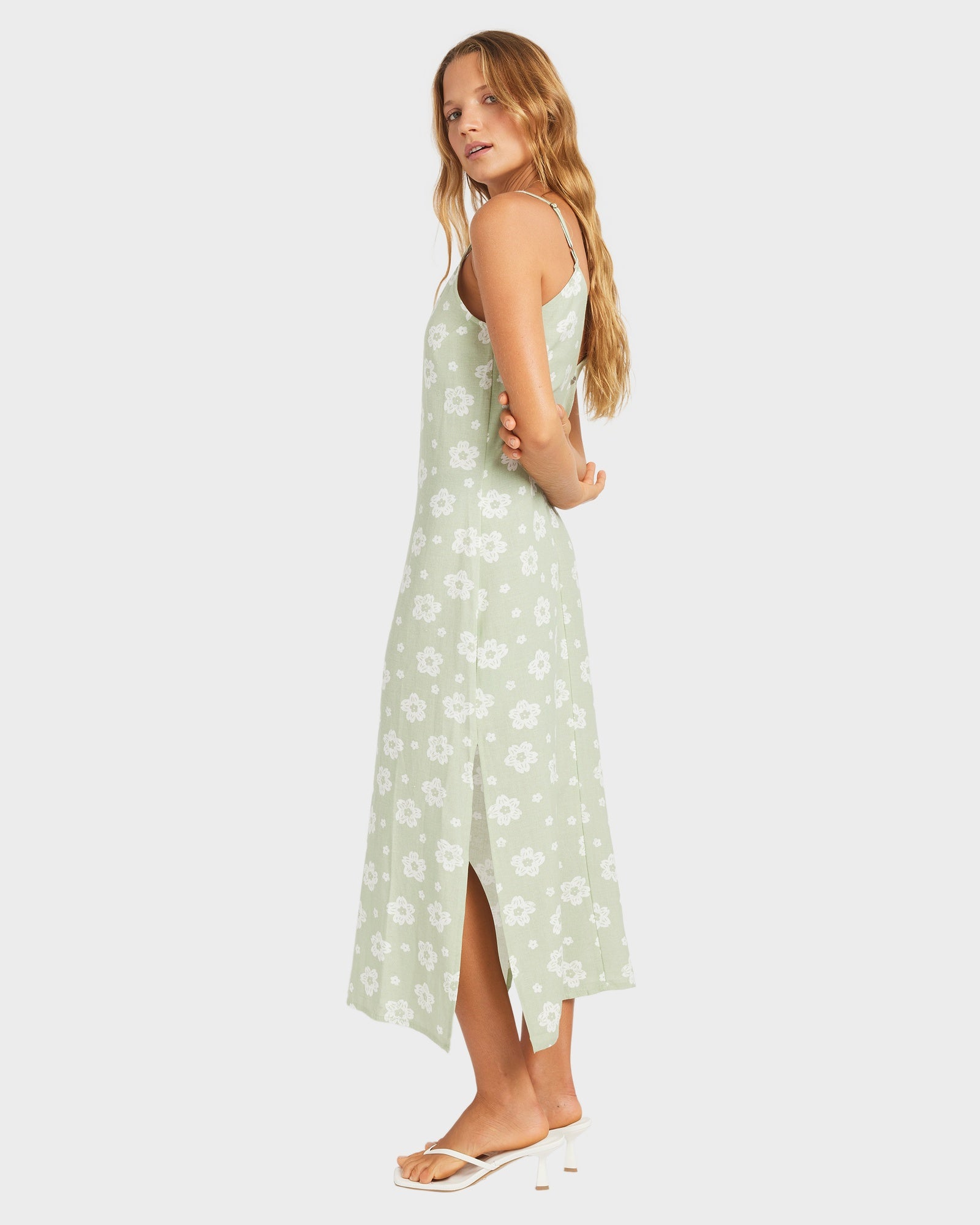 Womens Blossom Slip Midi Dress