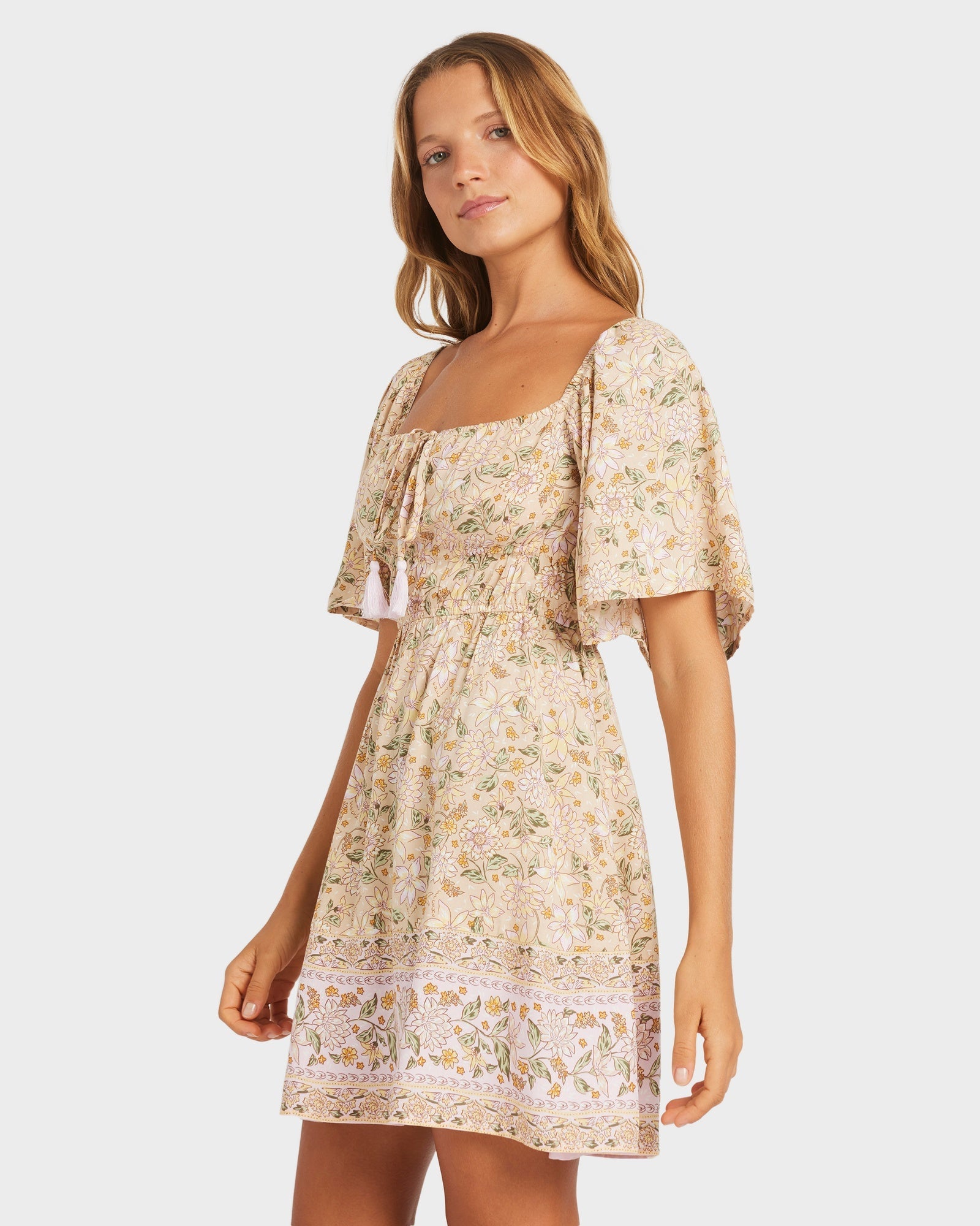 Womens Garland Sun Symphony Mini Dress