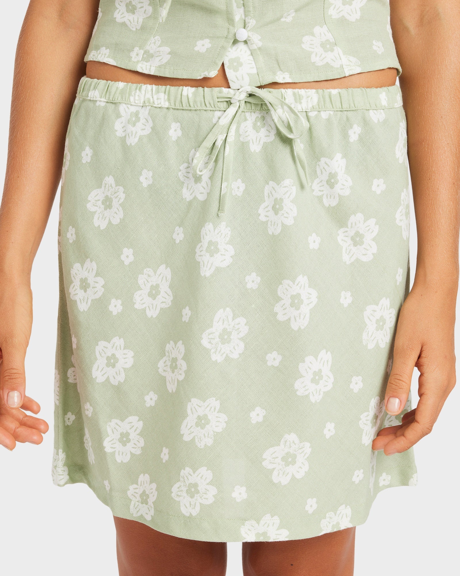 Womens Blossom Bias Mini Skirt