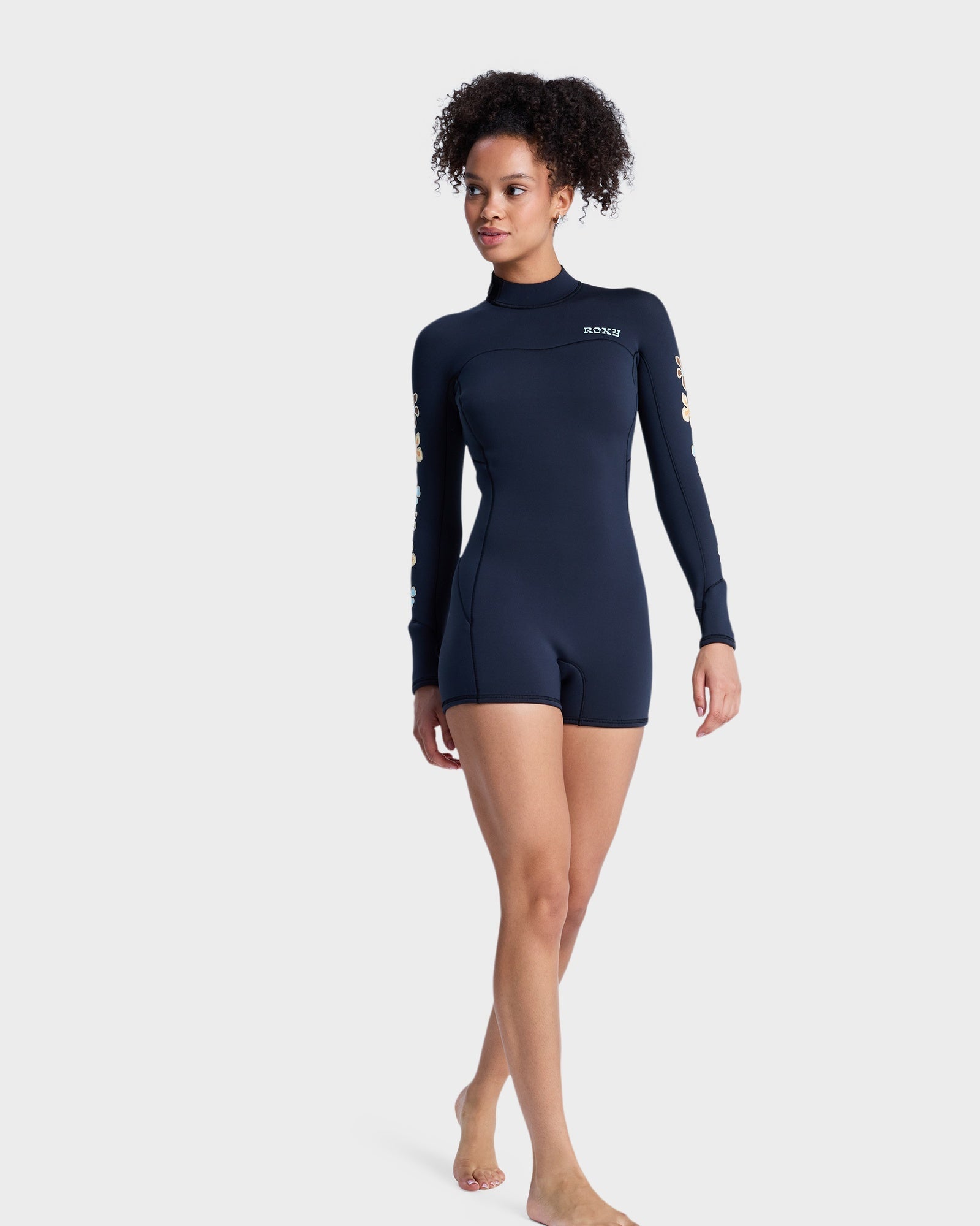 Womens 2mm Swell Back Zip Natural Long Sleeve Springsuit