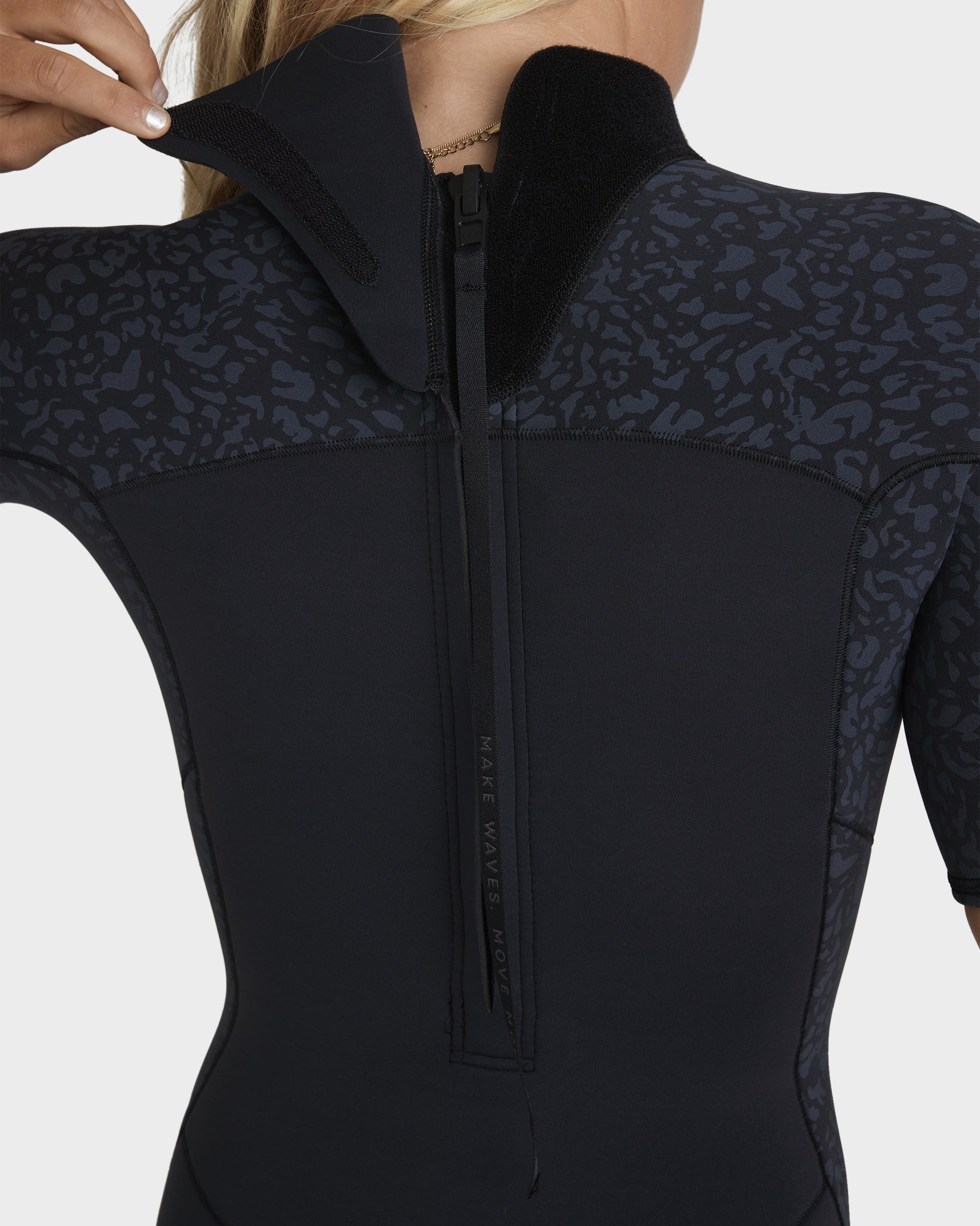 Womens 2mm Swell natural Back Zip Springsuit