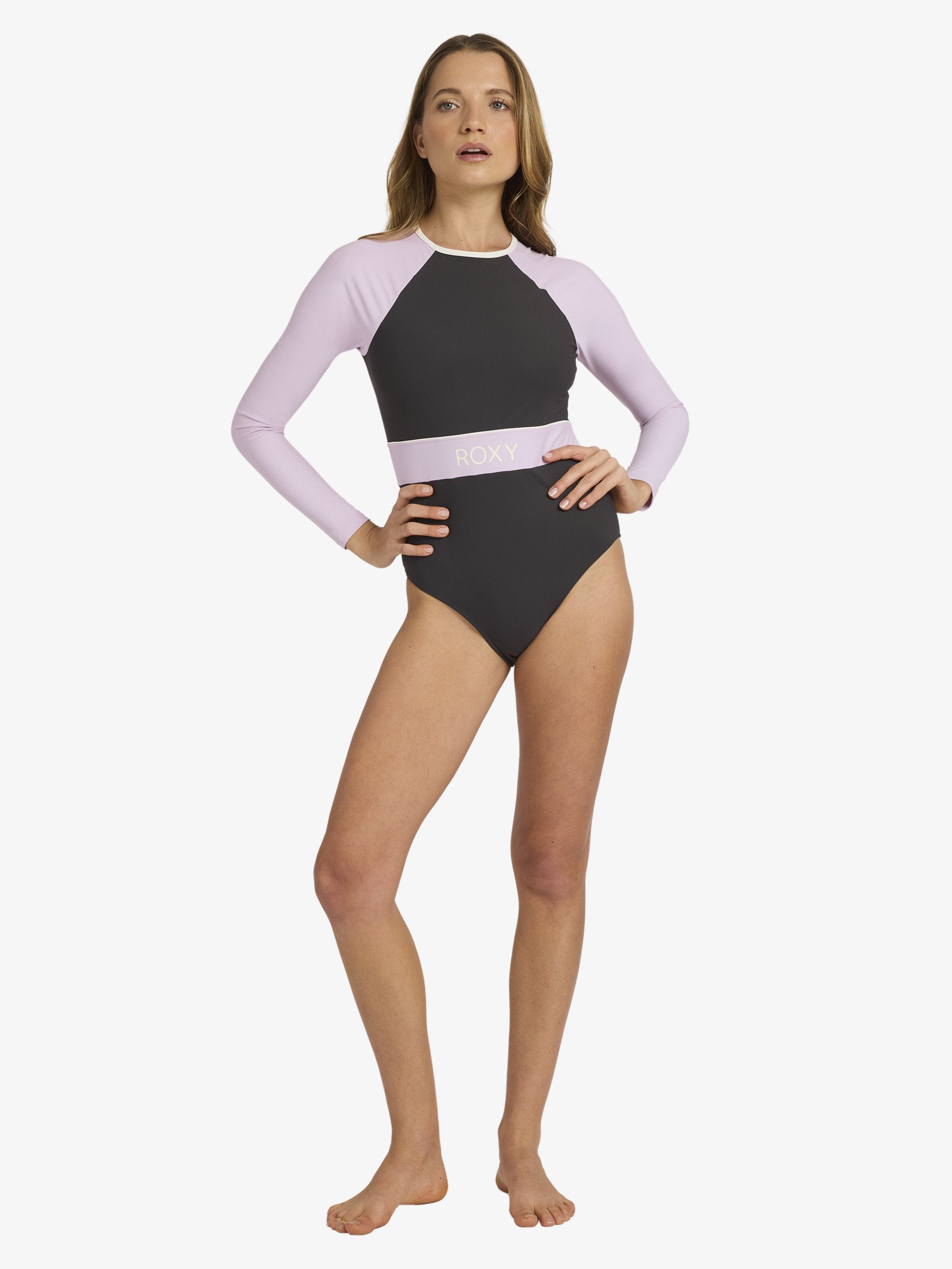 Womens Roxy Active Long Sleeve One Piece