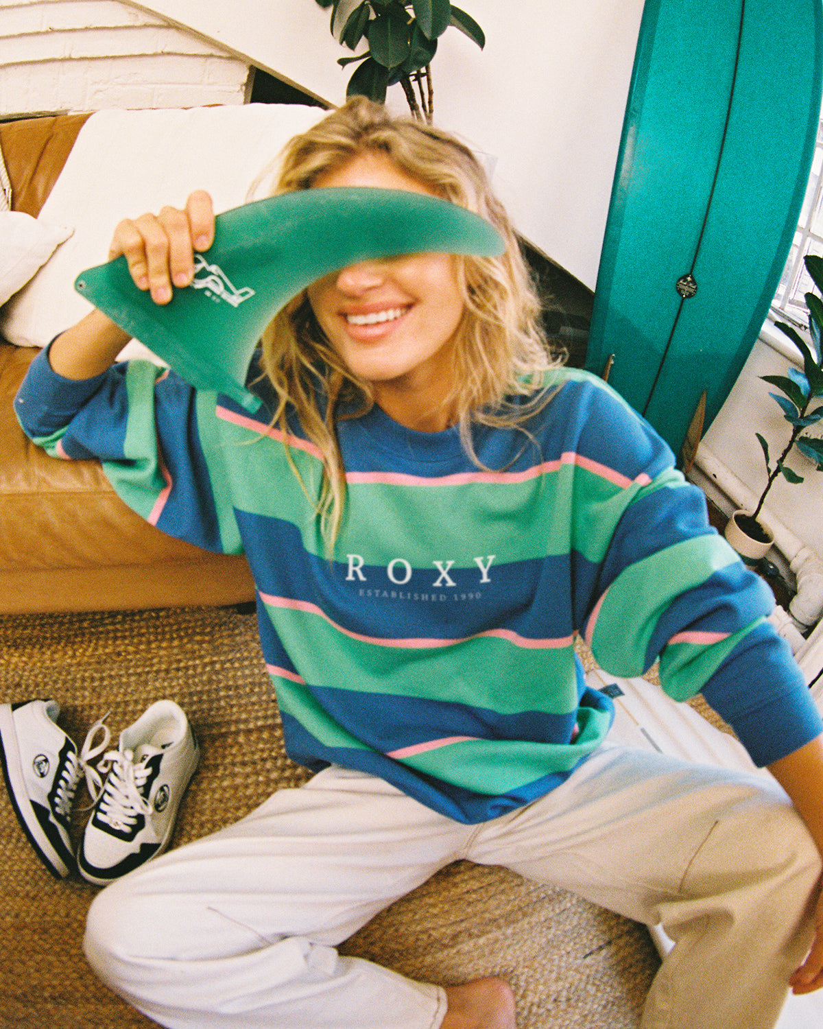 Womens Strictly Stripe Crew Neck – Roxy