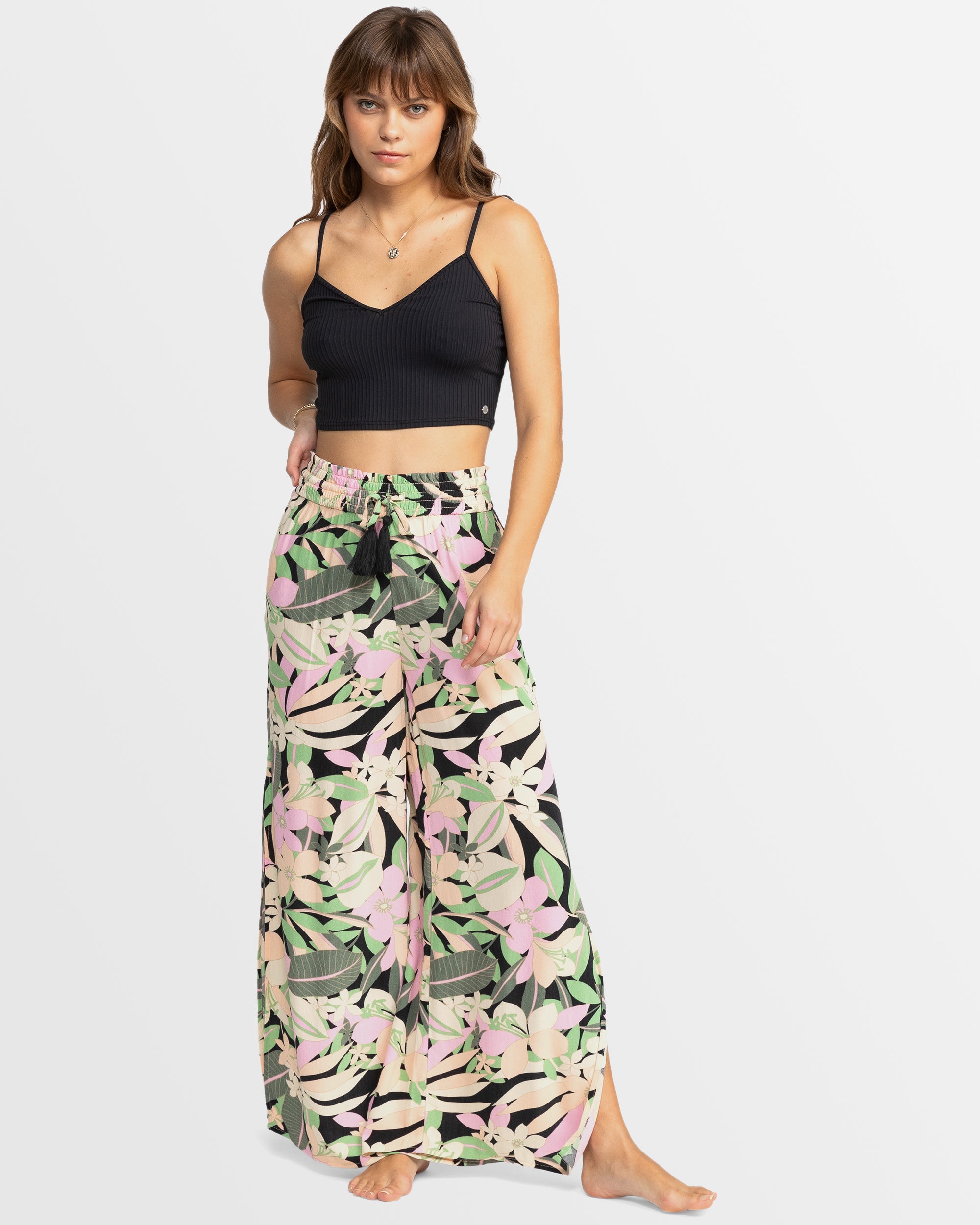 Womens Tropical Rhythm Long Length Beach Trousers