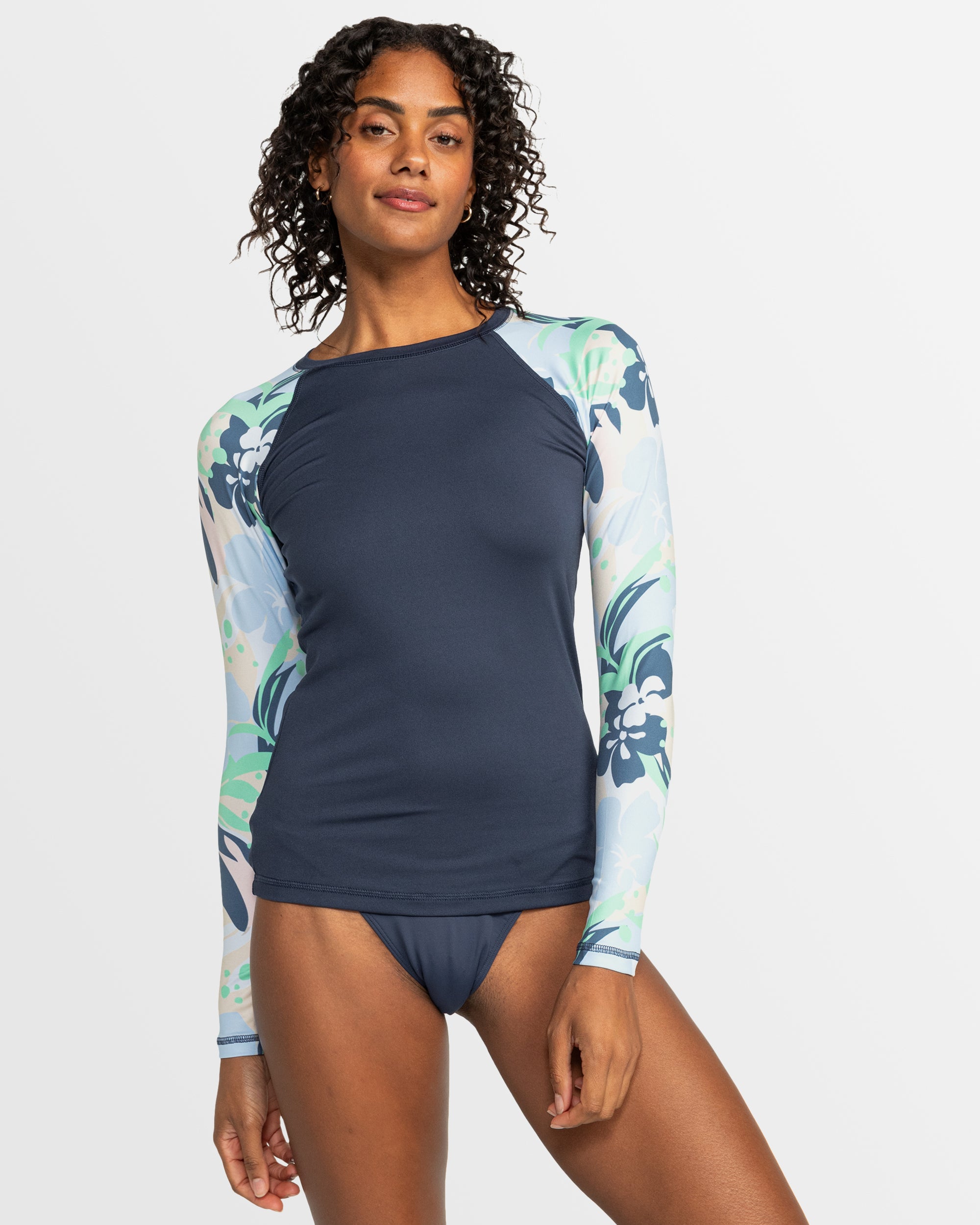 Womens Long Sleeve Printed Rashguard L/Sl Surf Tee