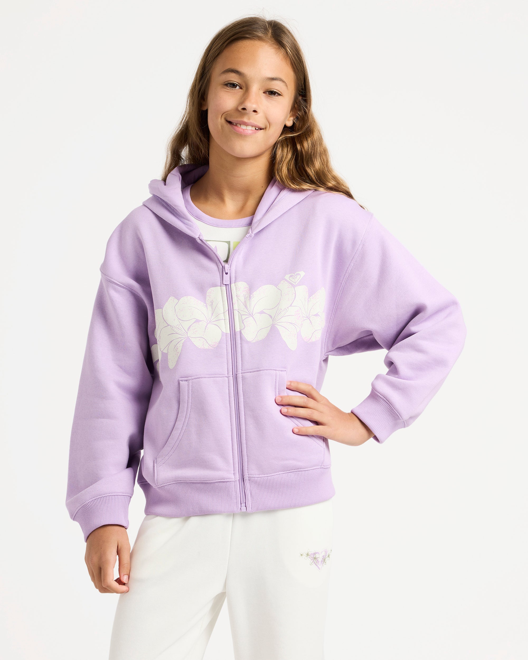 Girls 4-16 Midnight Hike Brushed Zip Up Hoodie – Roxy