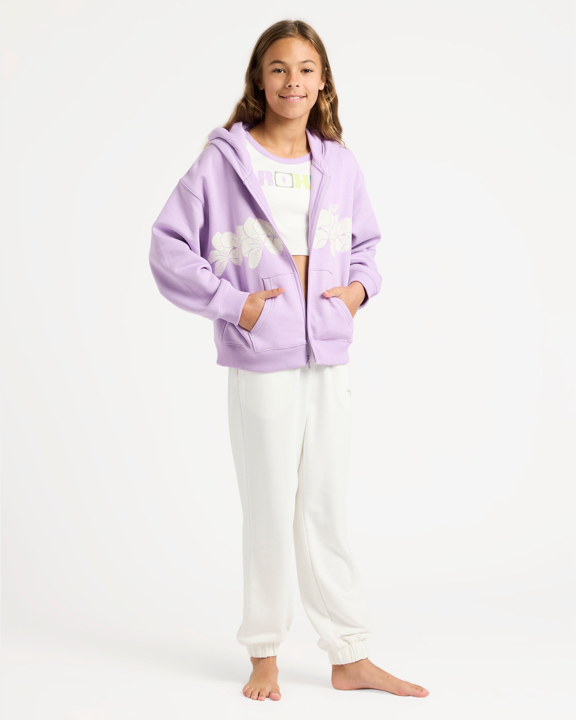 Girls 4-16 Midnight Hike Brushed Zip Up Hoodie