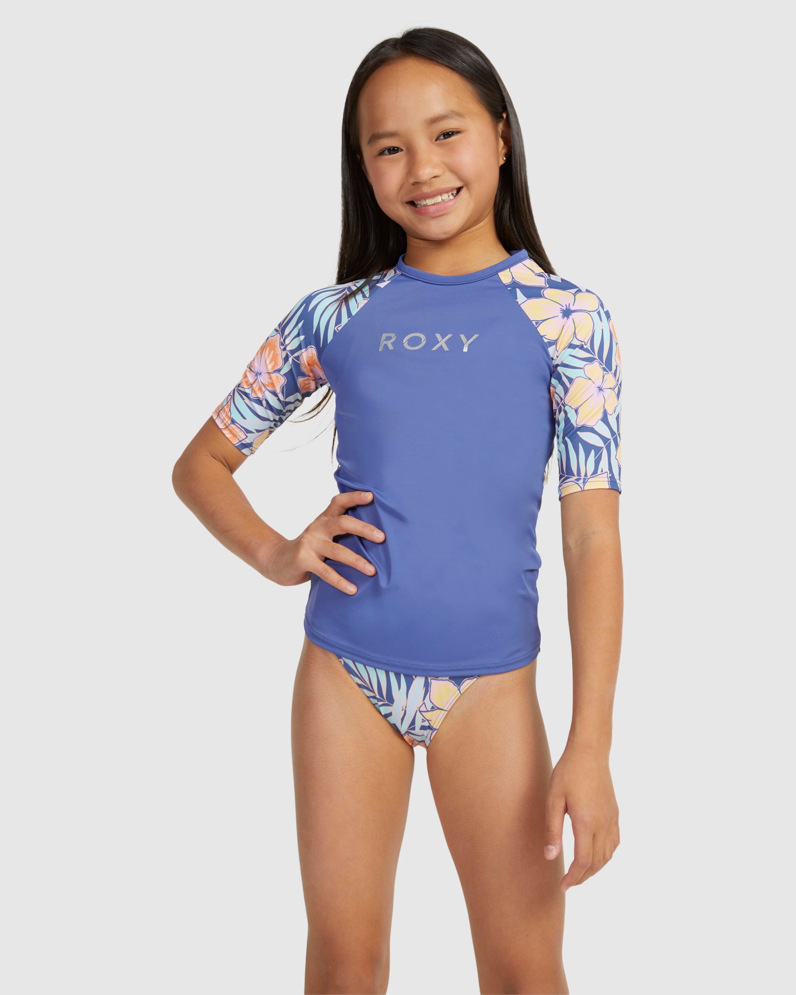 Girls Funky Palm Ss Lycra Rashguard