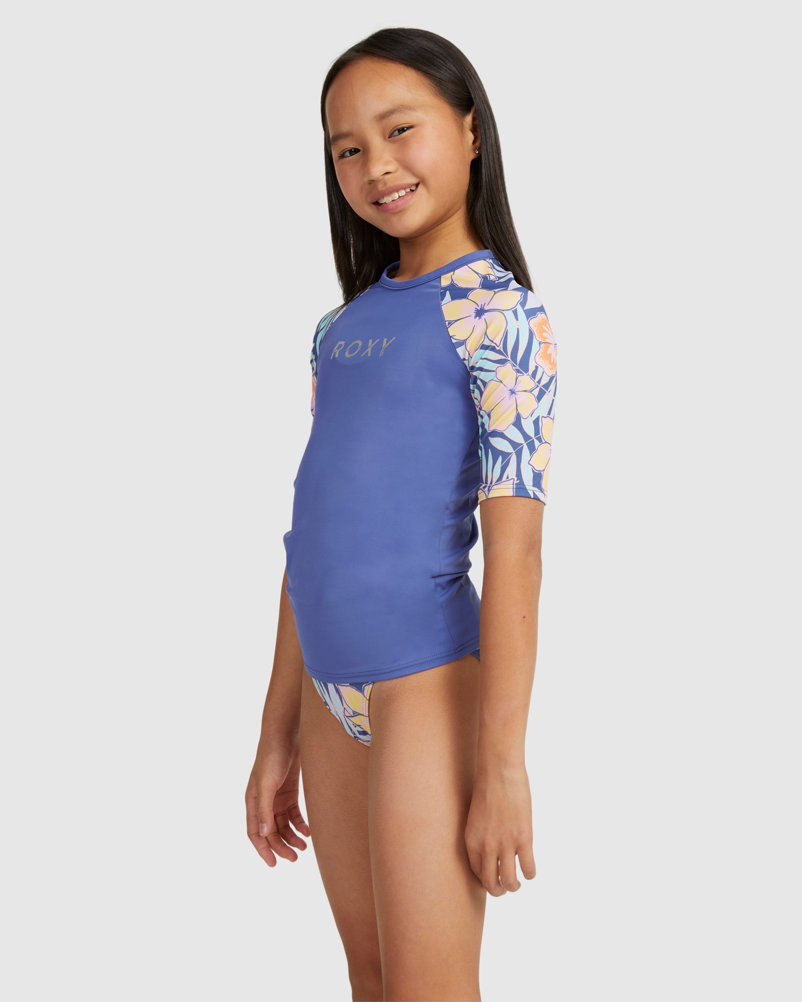 Girls Funky Palm Ss Lycra Rashguard