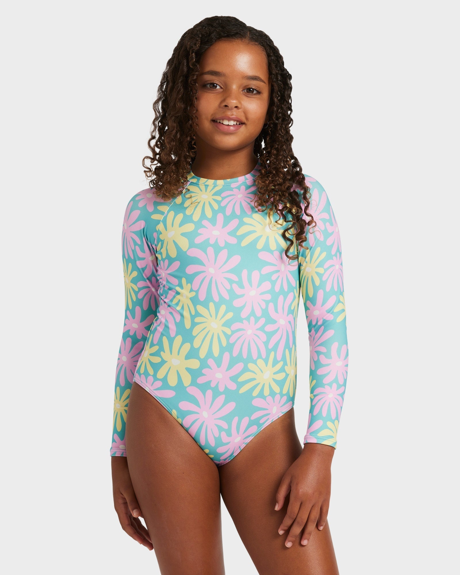 Girls 8-16 Flower Lover One Piece Rash Vest