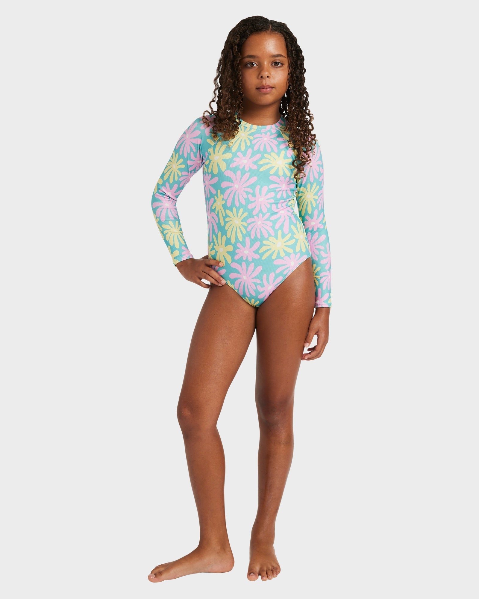 Girls 8-16 Flower Lover One Piece Rash Vest