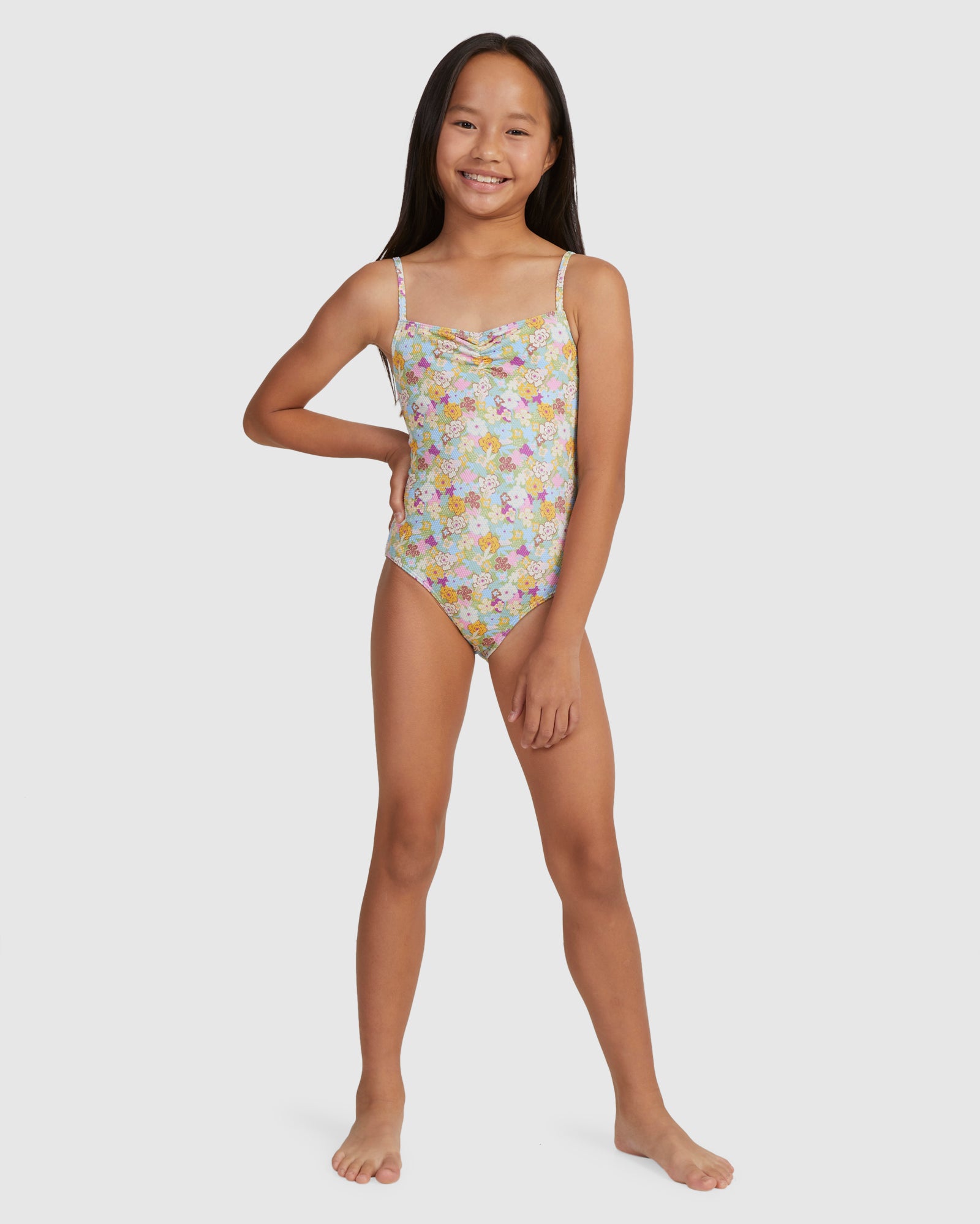 Girls 6-16 Nostalgic Seaside One Piece One Piece Swim
