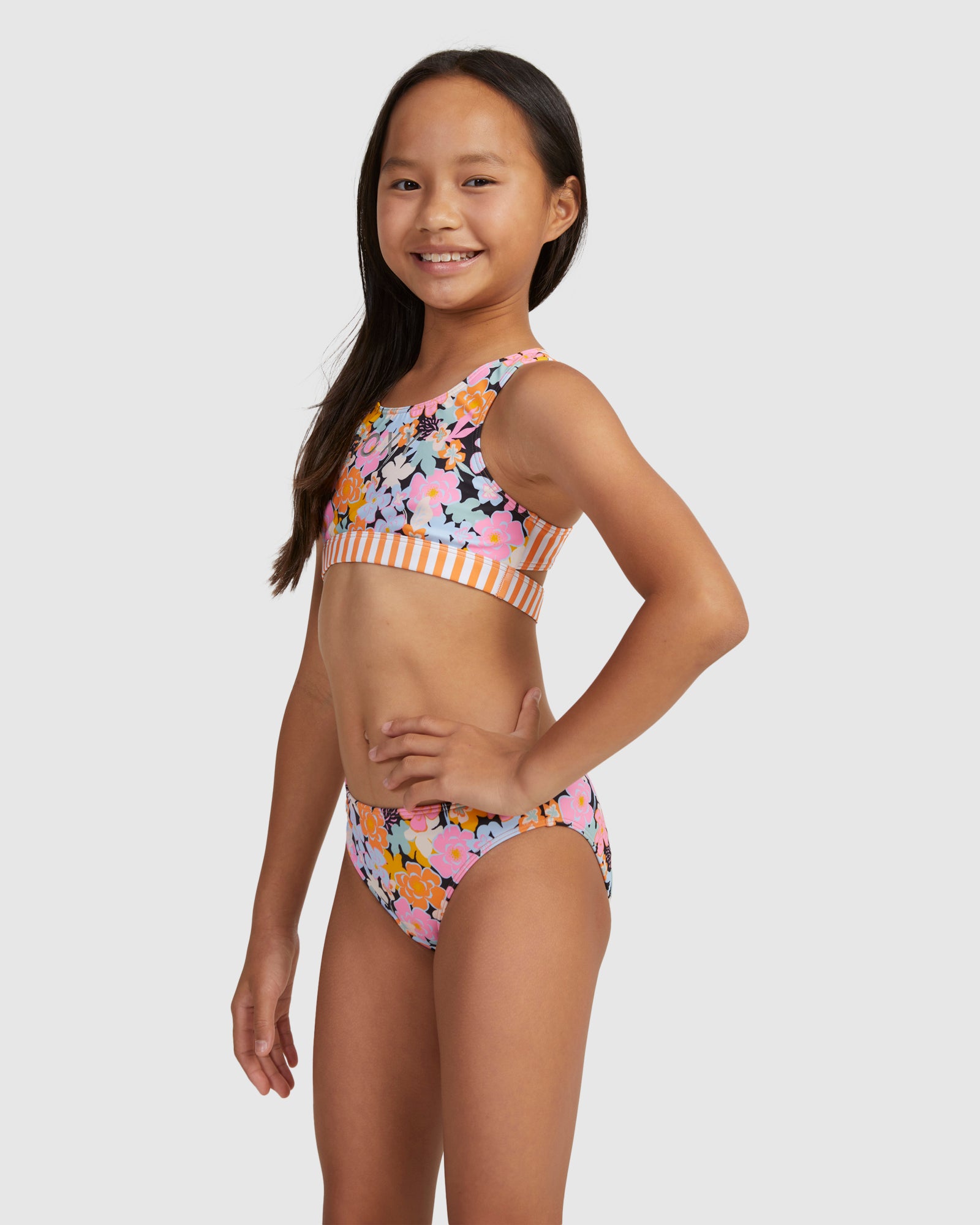 Girls 6-16 Above The Limits Crop Top Set Bikini
