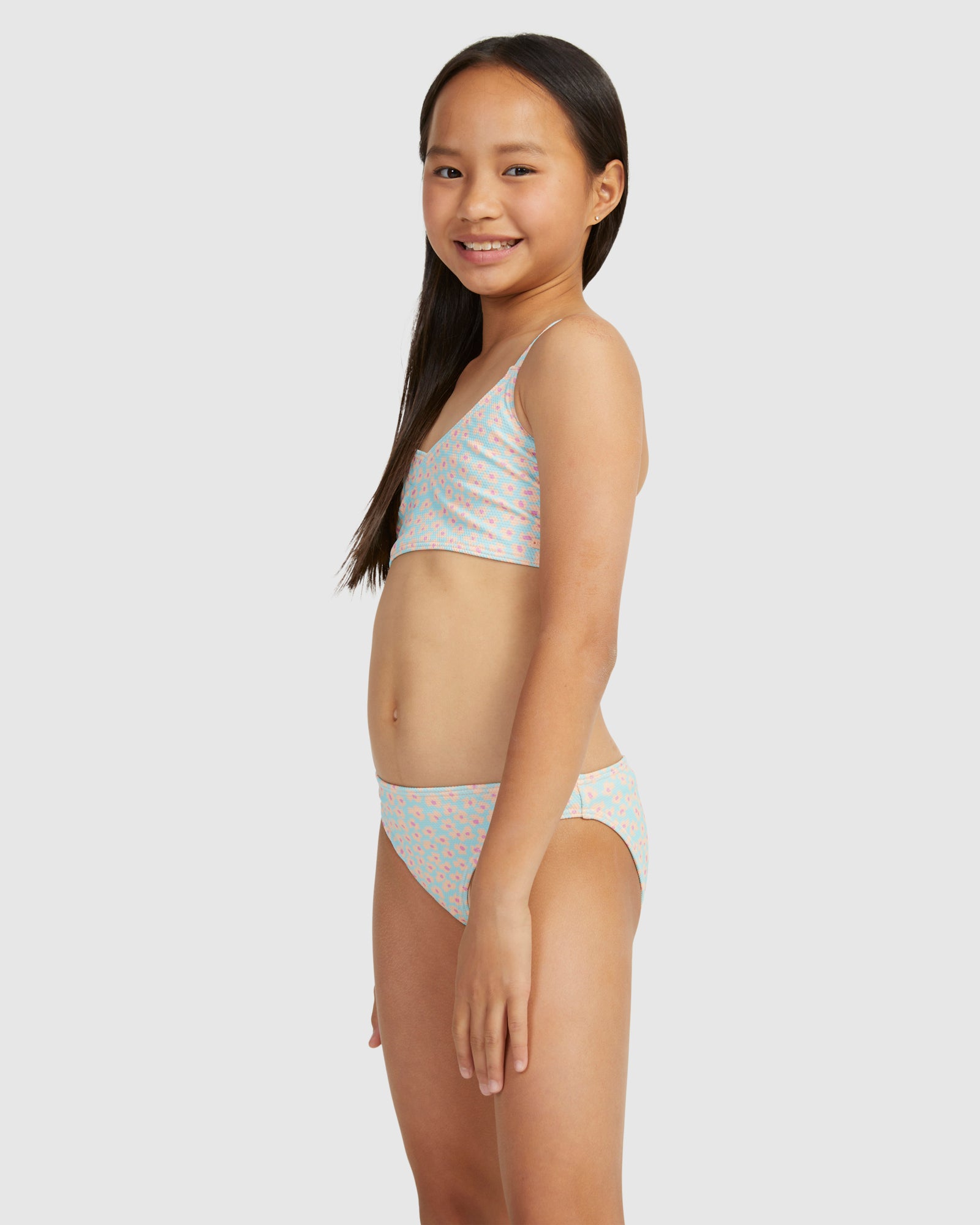 Girls 8-16 Flower Bed Cropped Tank Set Bikini