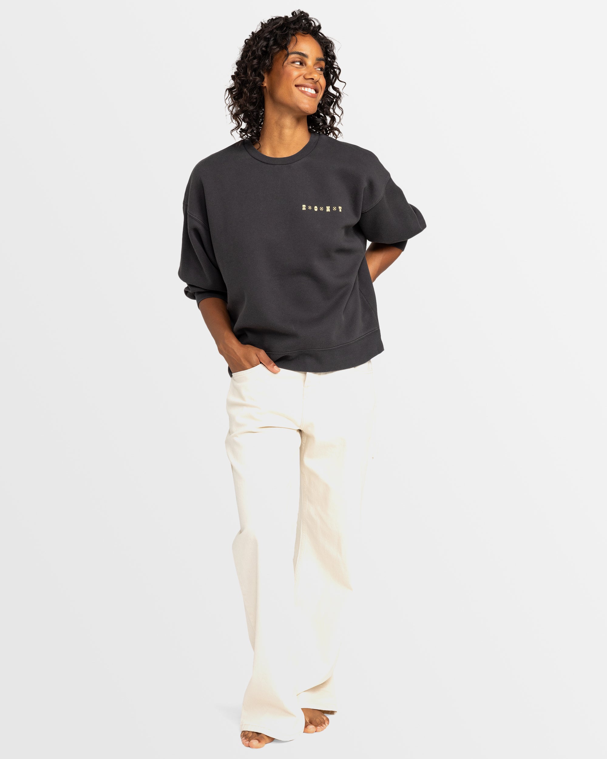 Womens Line Up Pullover Sweatshirt