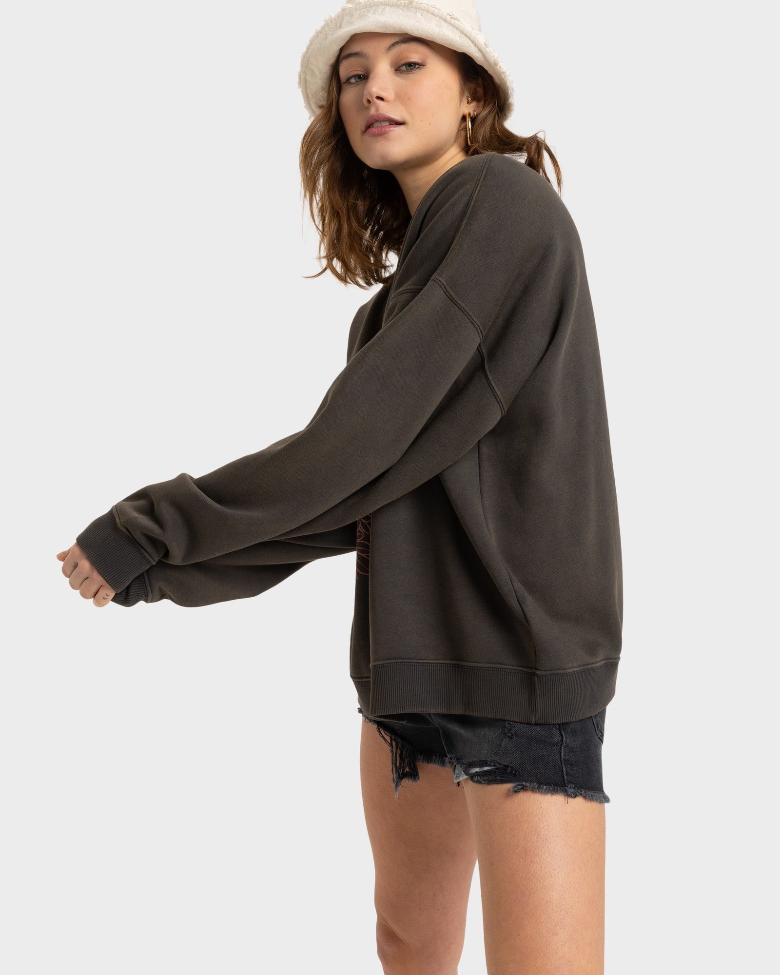 Womens Lineup Oversized Crew Neck
