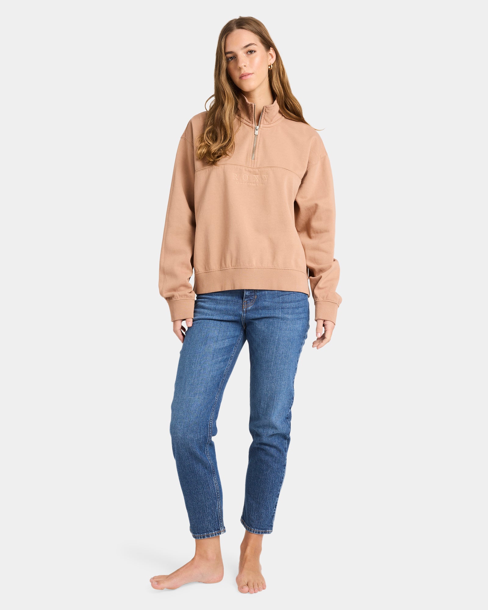 Womens Our Town Half Zip Fleece Top