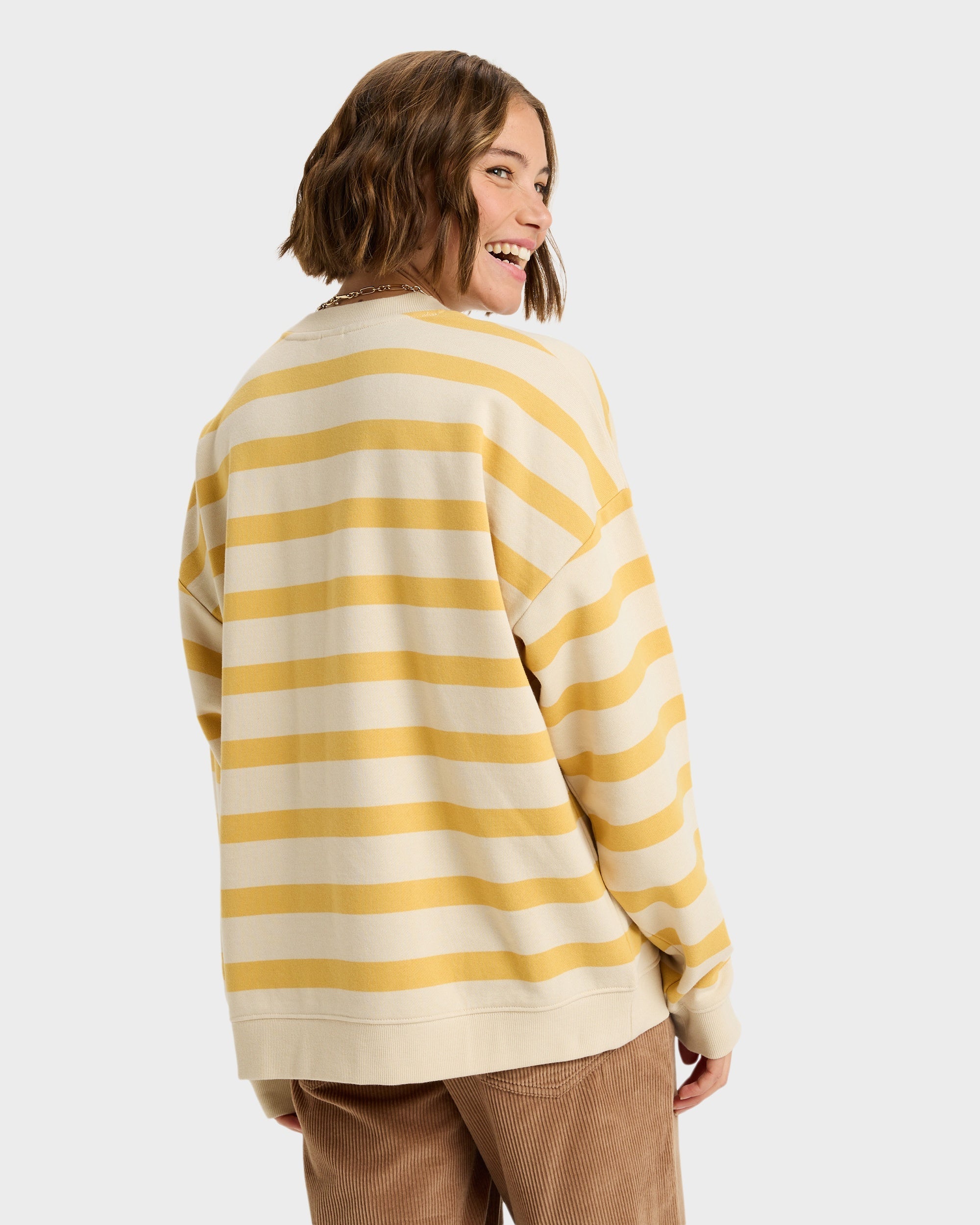 Womens Strictly Stripe Oversized Crew Neck