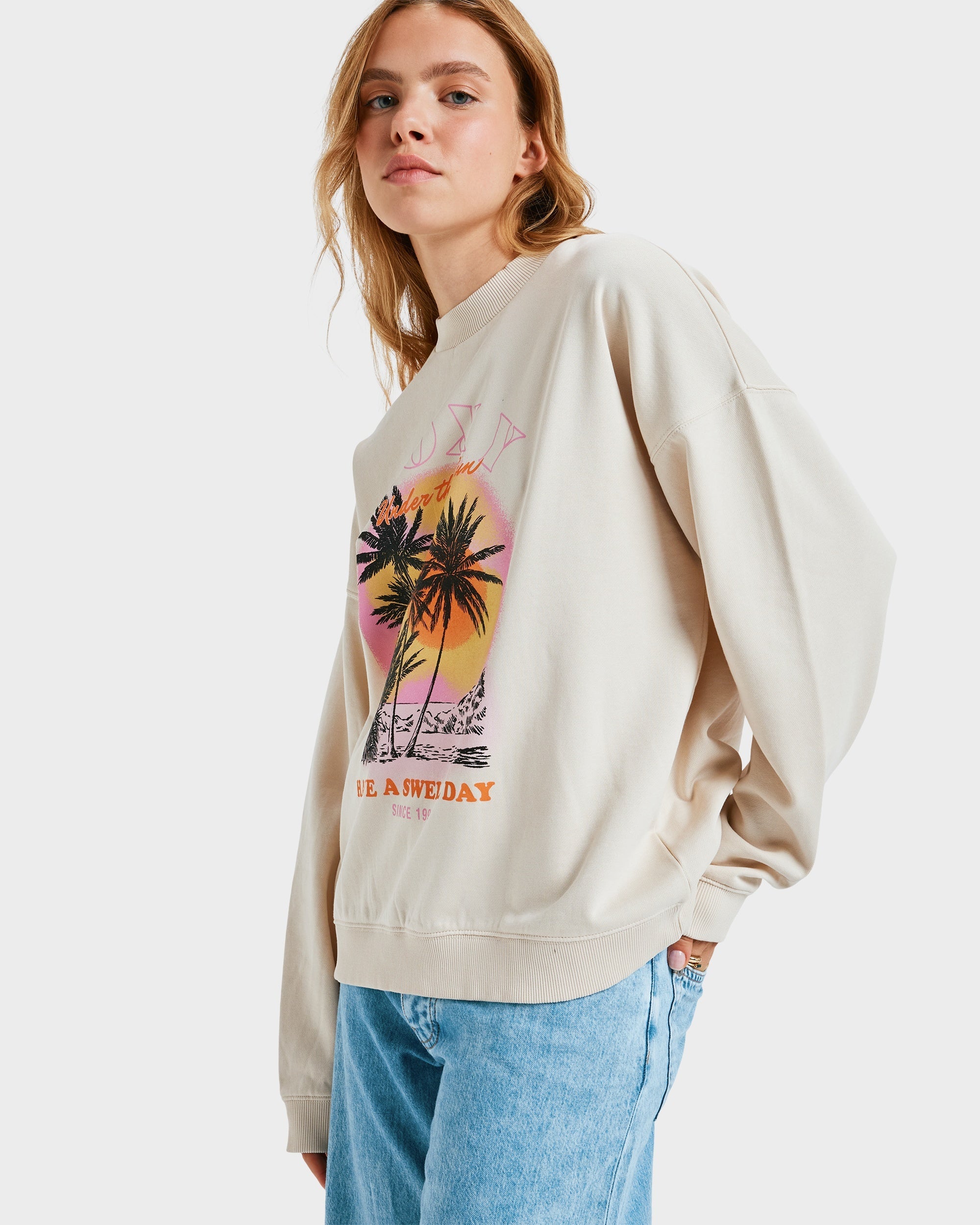 Womens Lineup Oversized Crew Neck