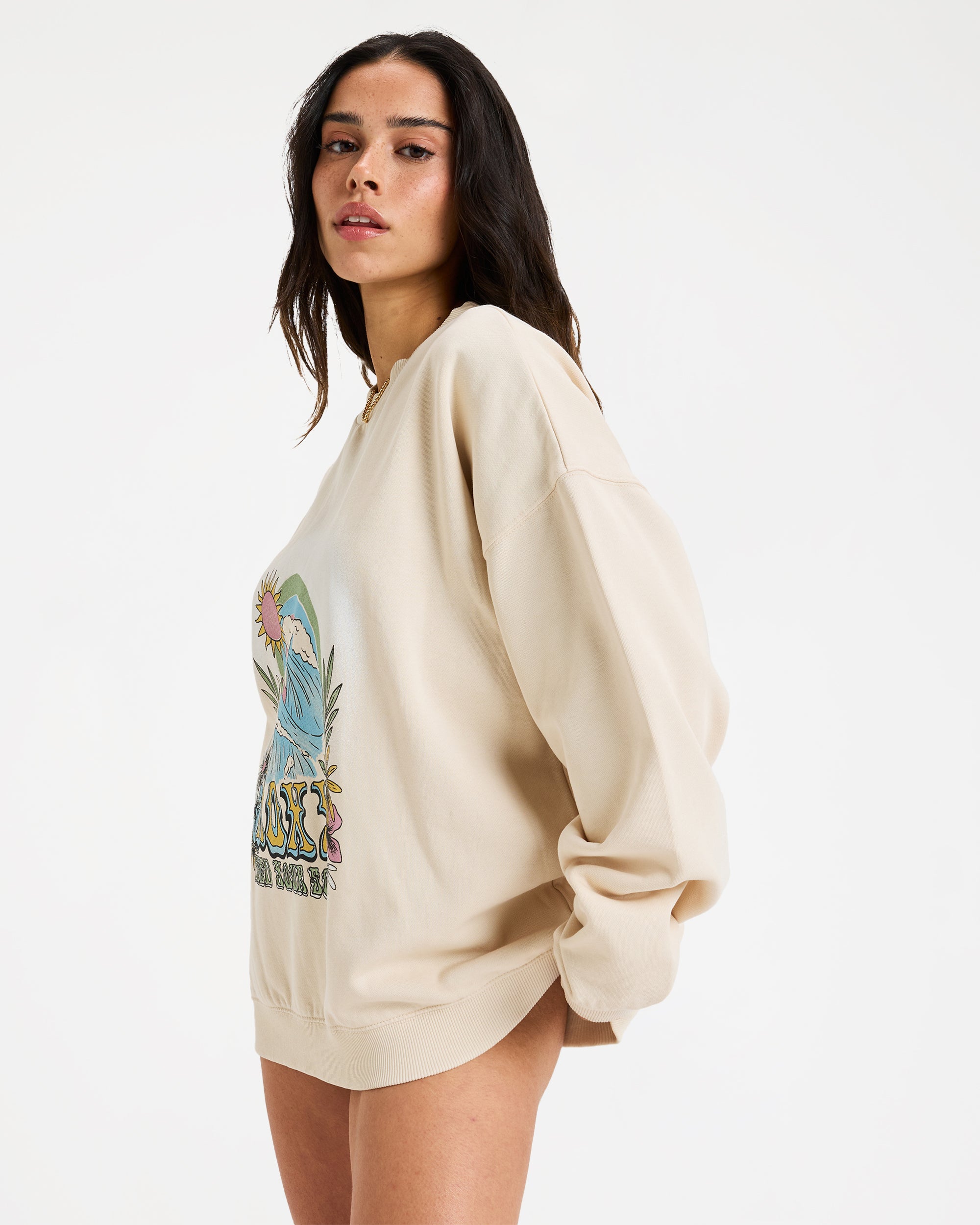 Womens Lineup Oversized Crew Neck