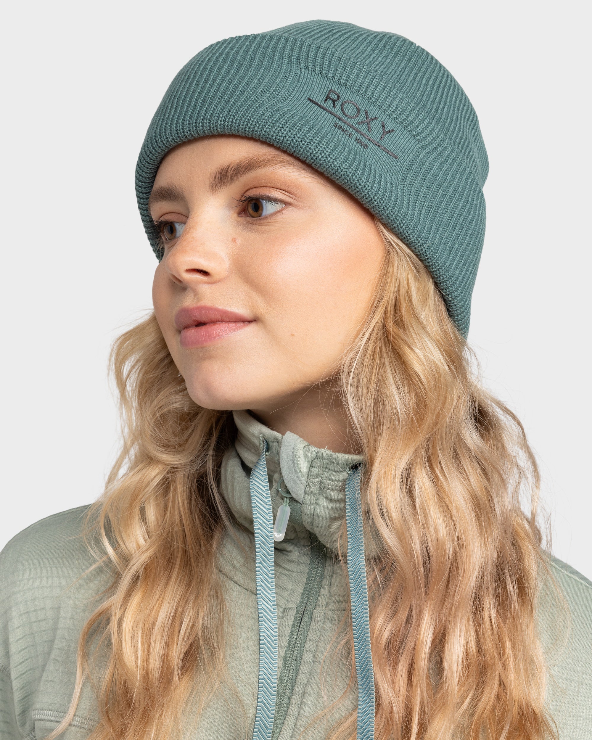 Womens Folker Rib Knit Beanie