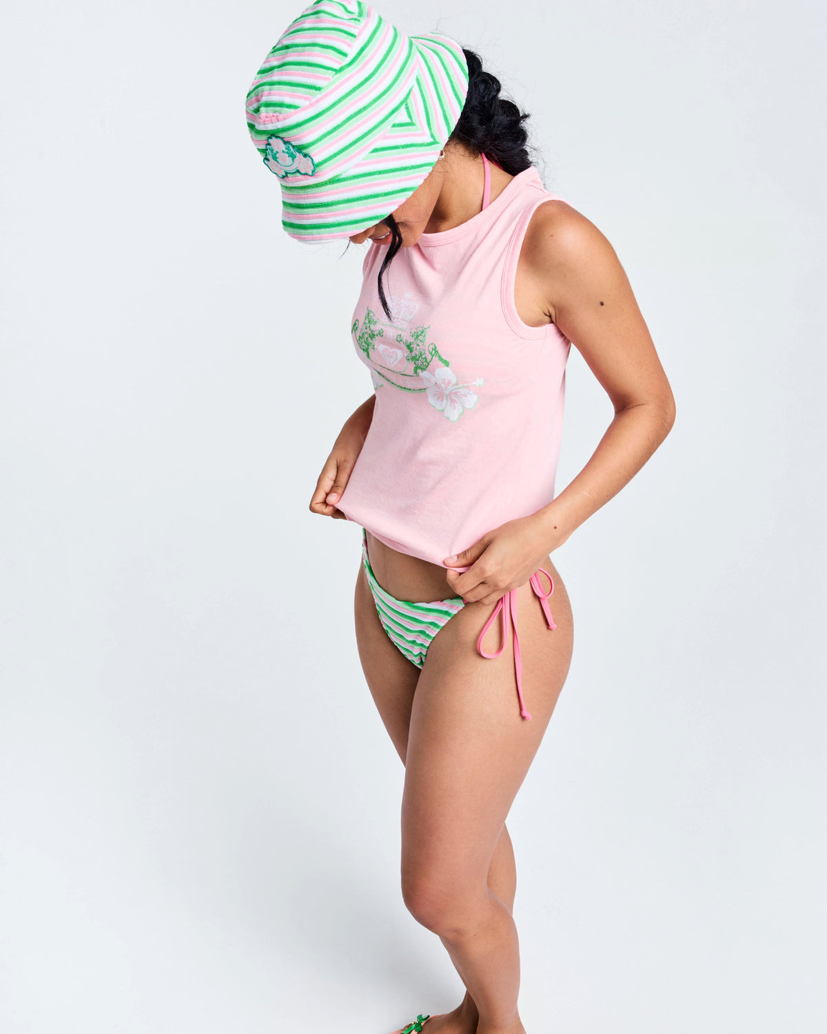 Roxy X Juicy Couture Reversible Terry Cloth Bucket Hat