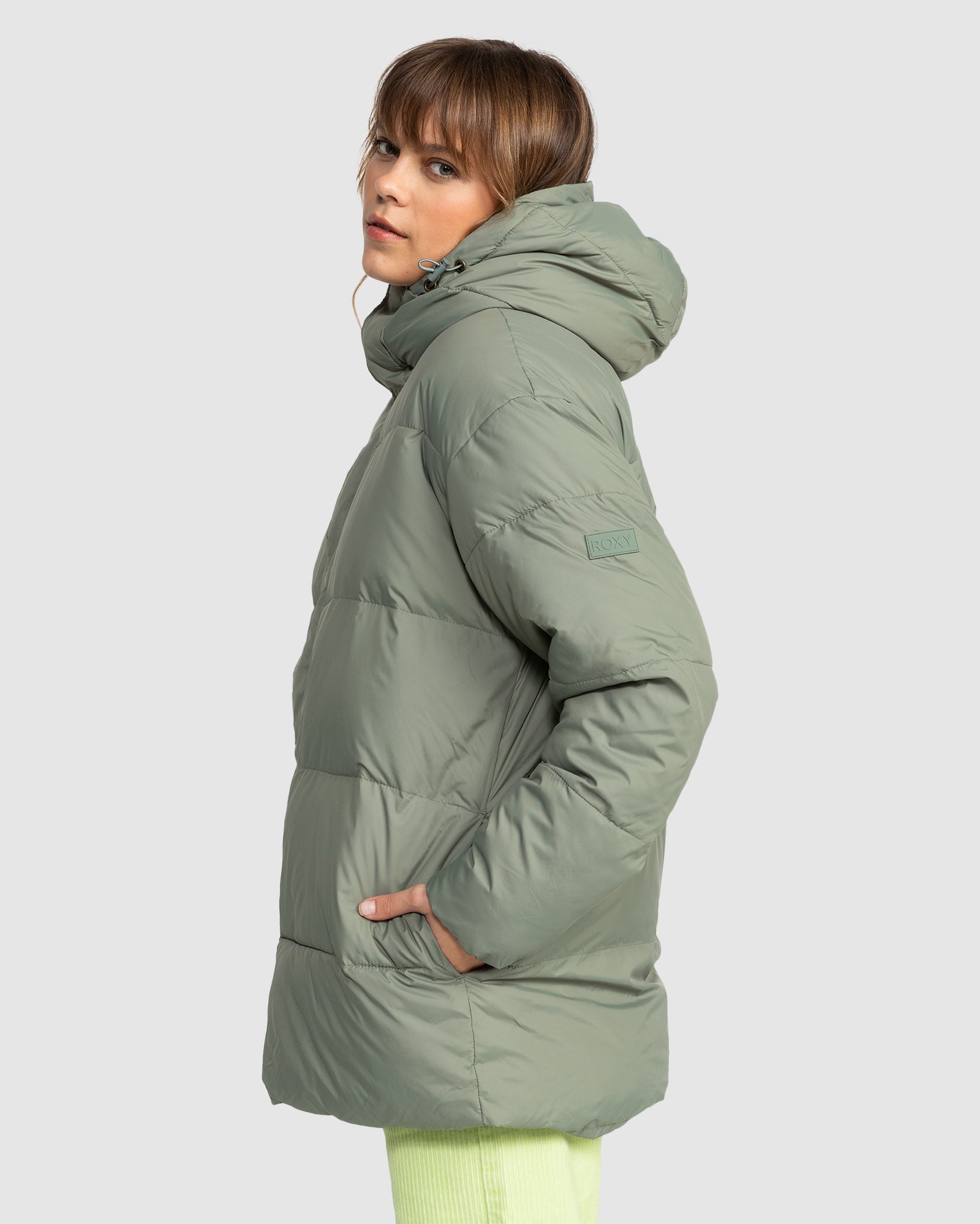 Womens Ocean Dreams Sherpa Hooded Puffer Jacket