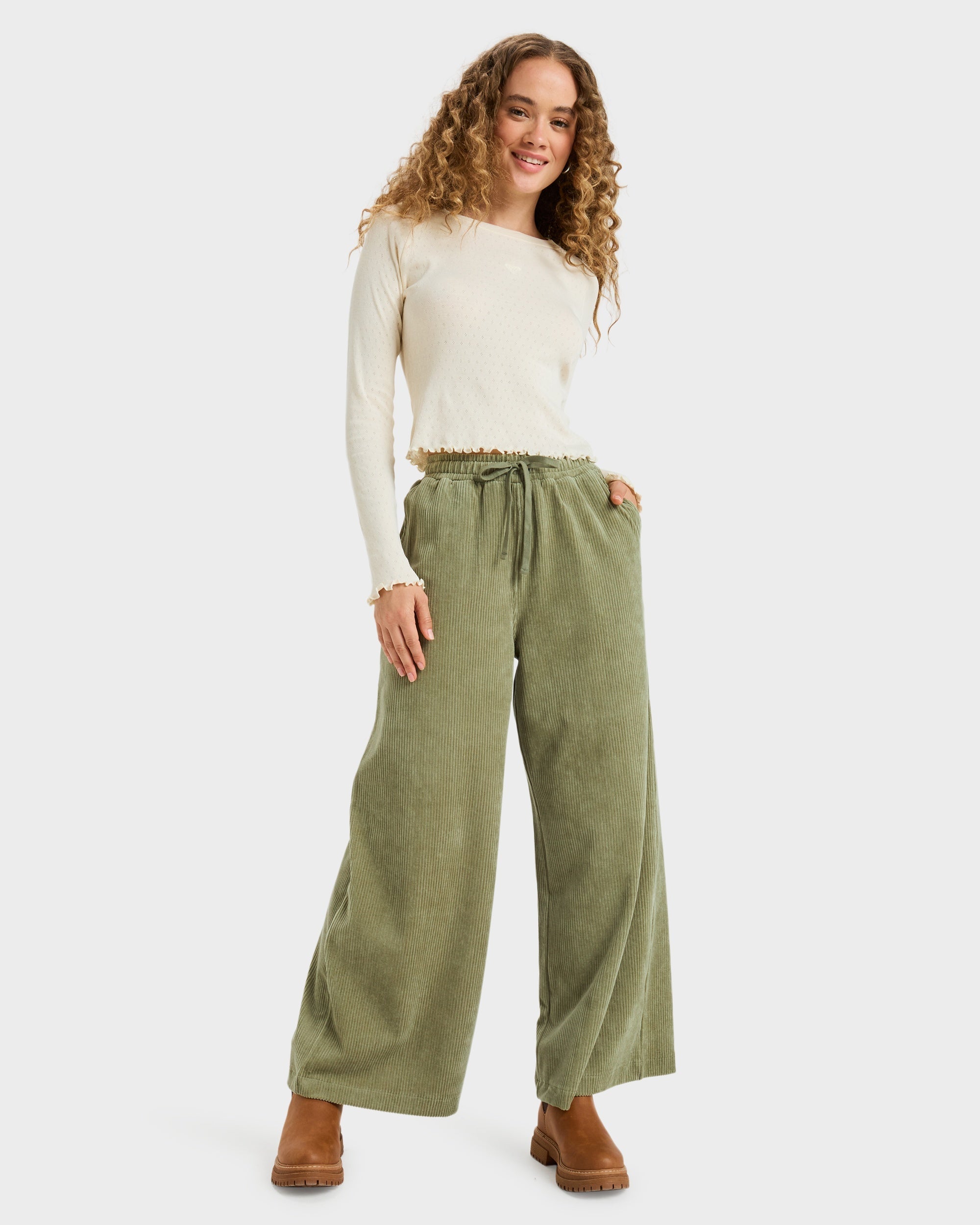 Womens Time Off Pointelle Long Sleeve T-Shirt