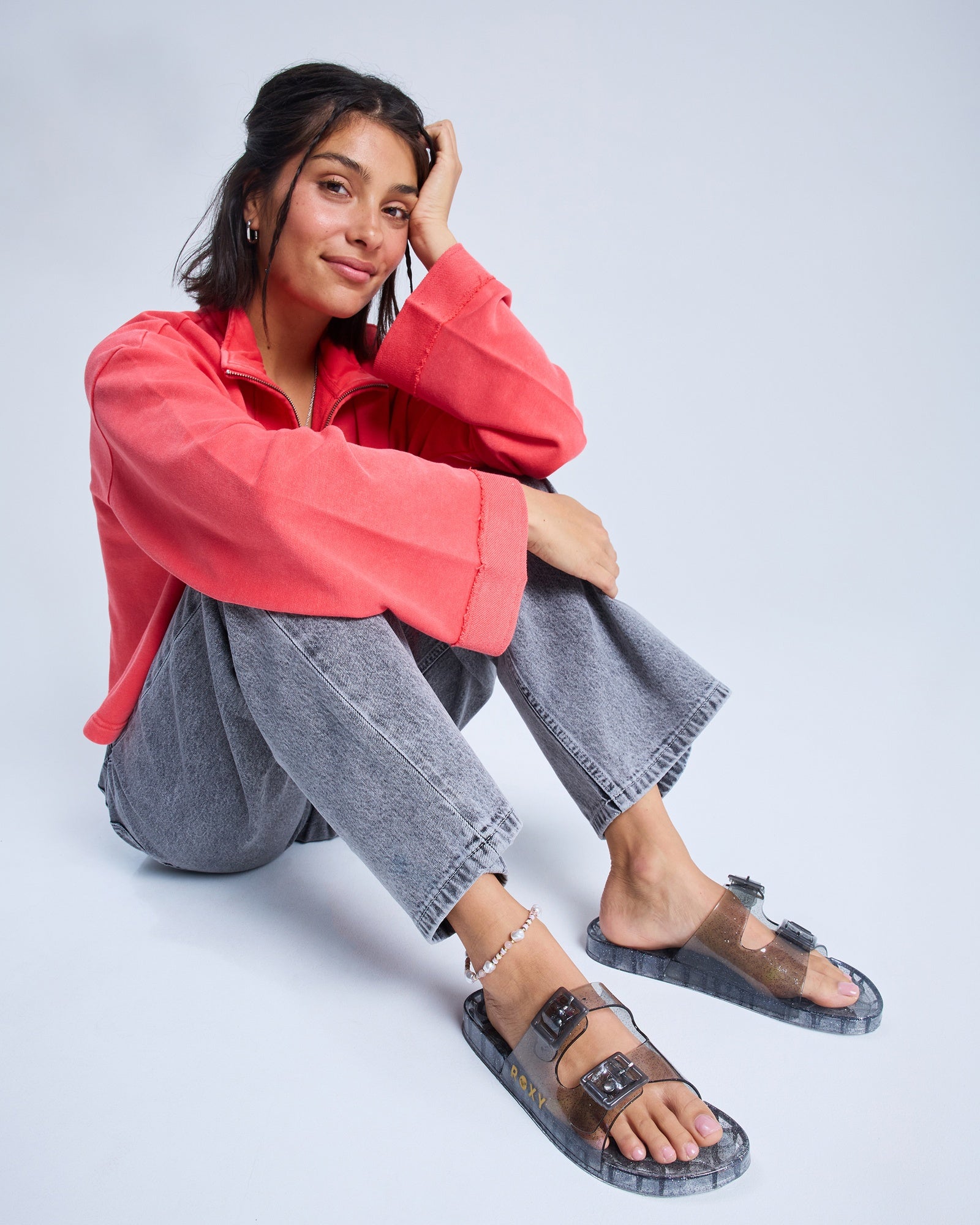 Womens Kattie Glitter Slides