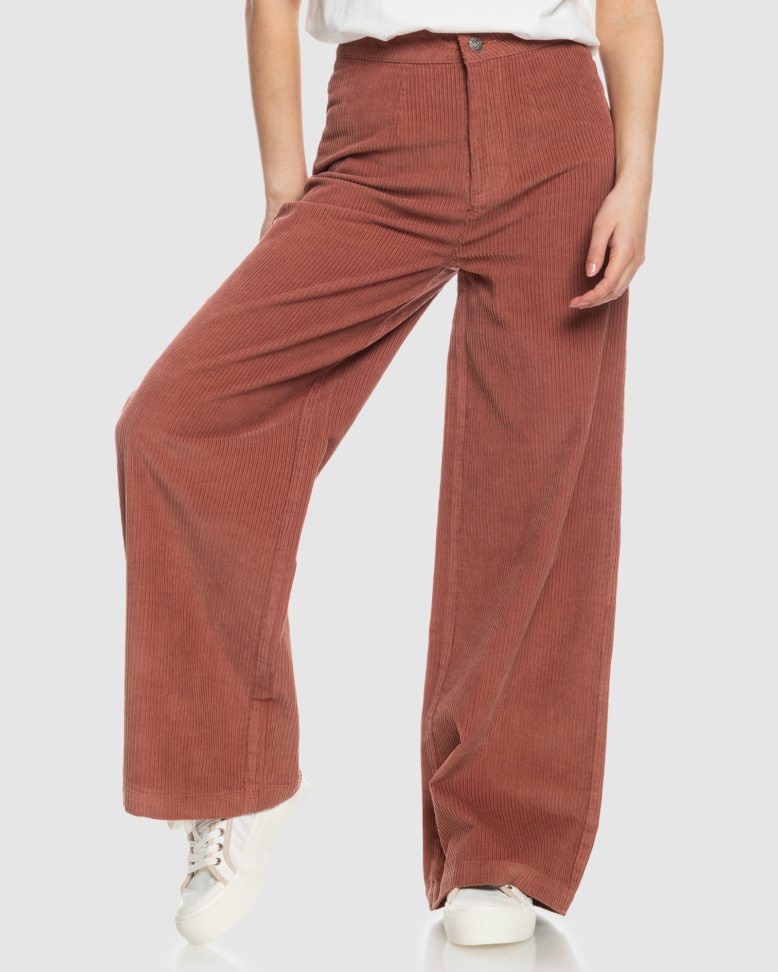 Womens Winter Around Wide Leg Corduroy Trousers – Roxy