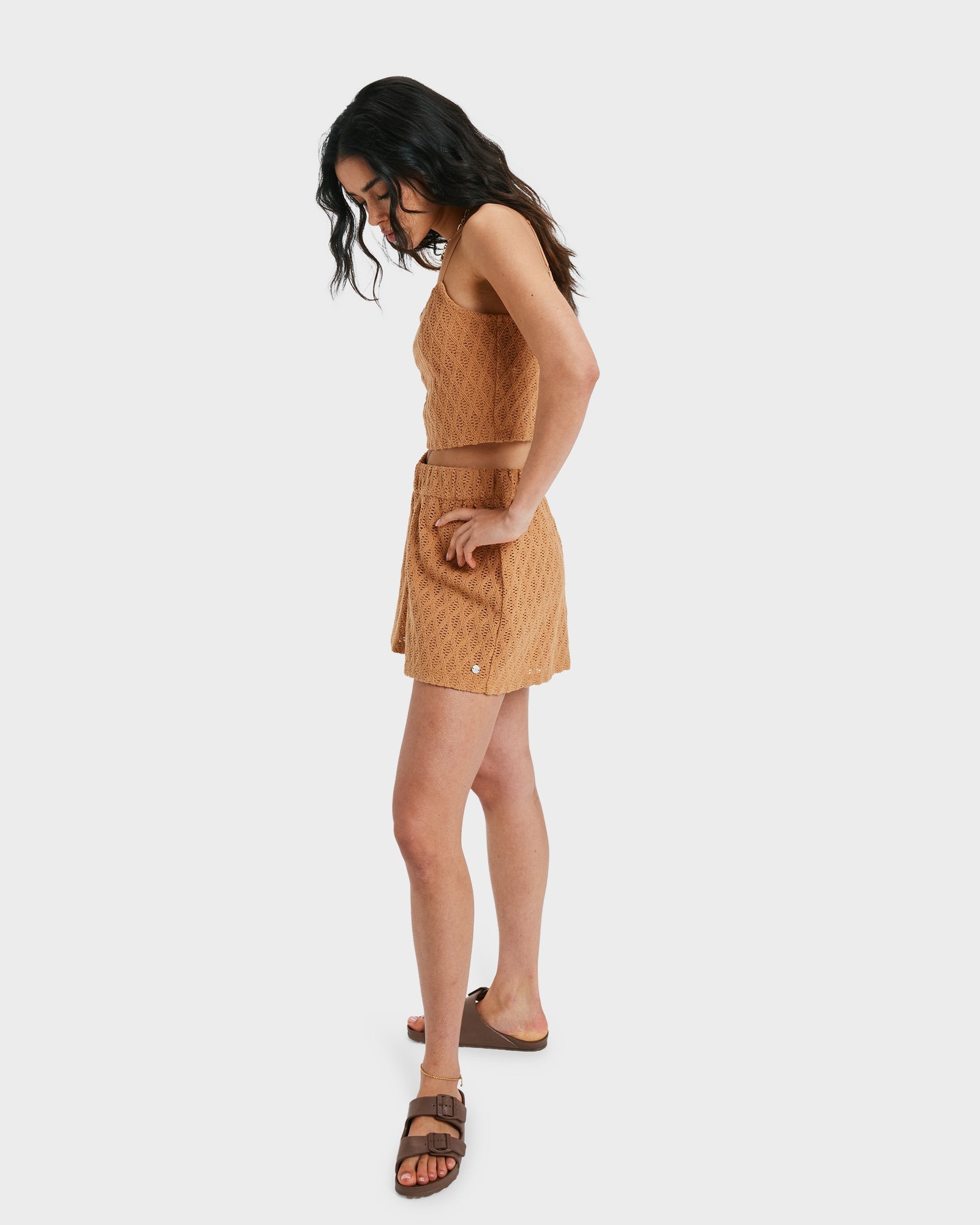Womens Ocean Sound Elastic Waist Shorts