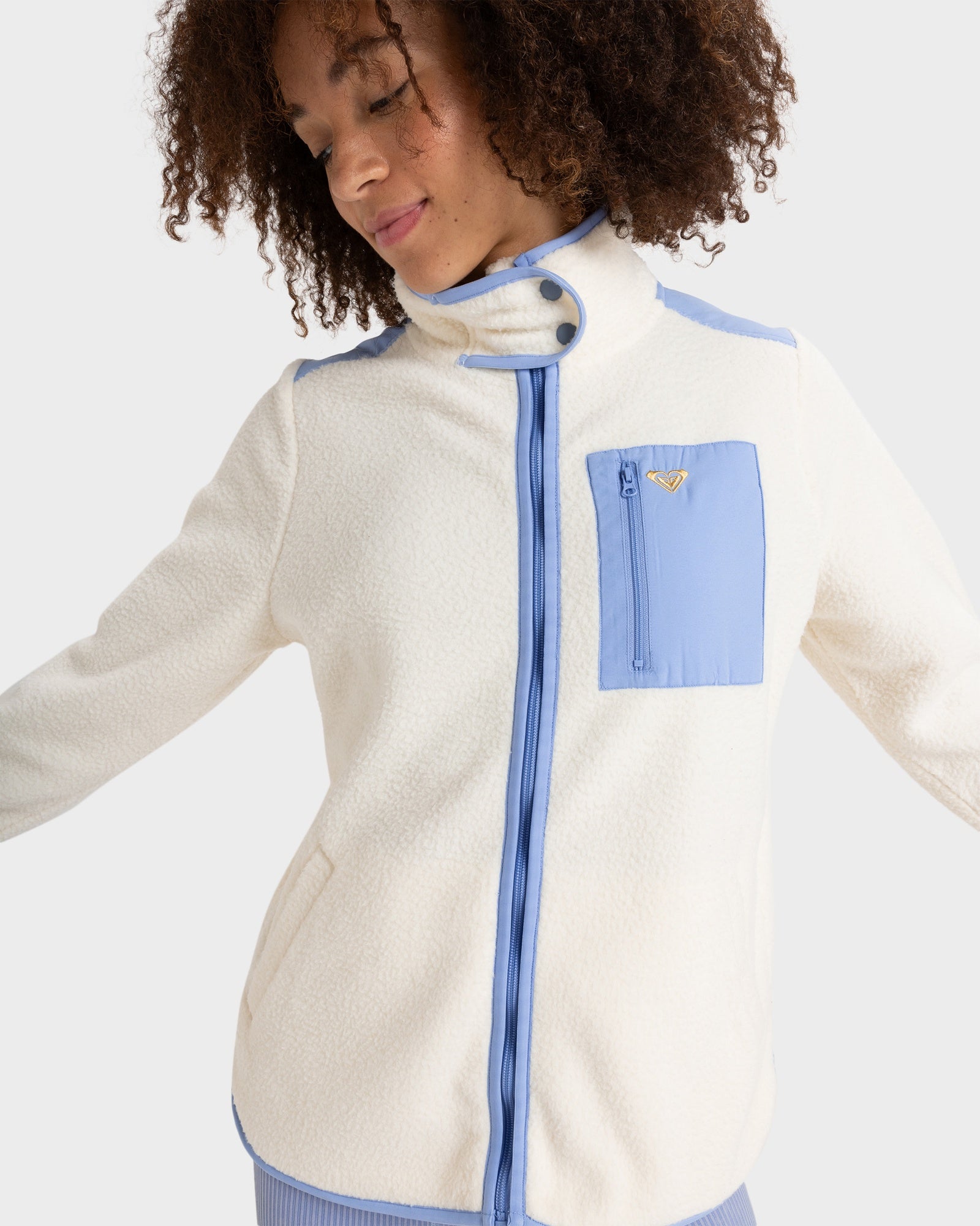 Womens Waves Of Warmth Cosy Fleece Jacket – Roxy - Main Image