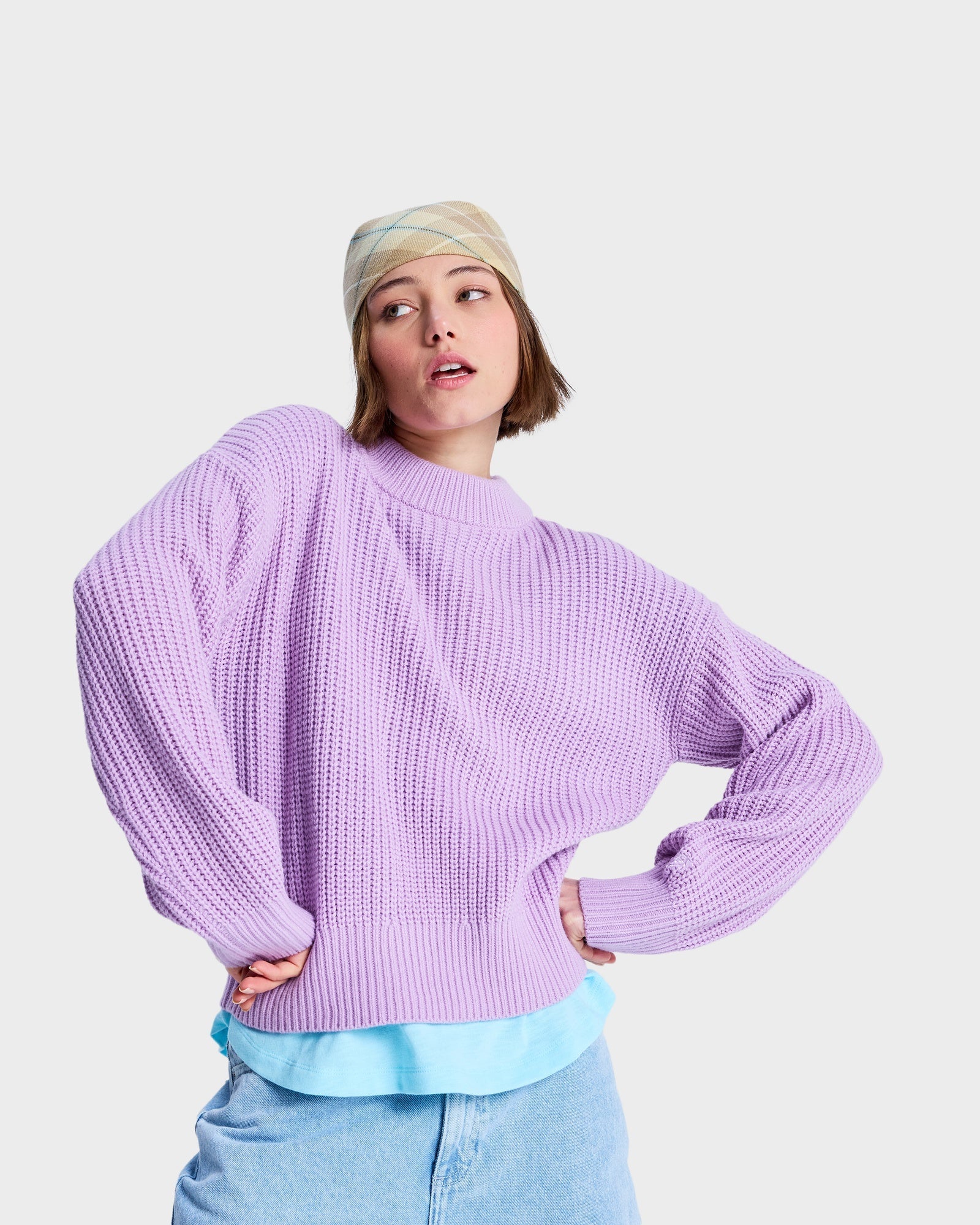 Womens Come Home Again Crew Neck – Crocus Petal – Roxy Australia