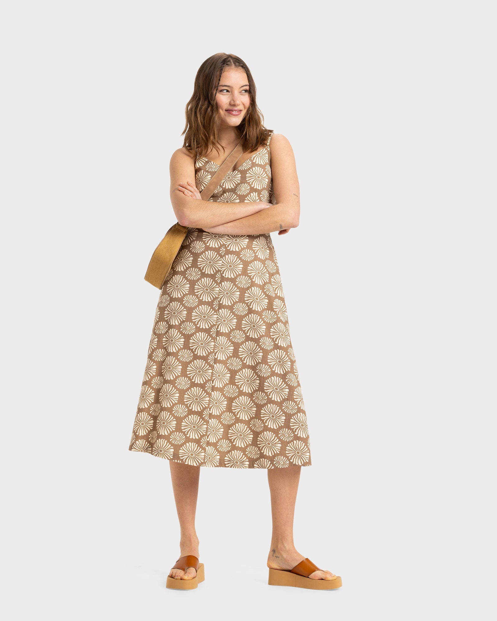 Womens Island Glow Midi Dress  Roxy