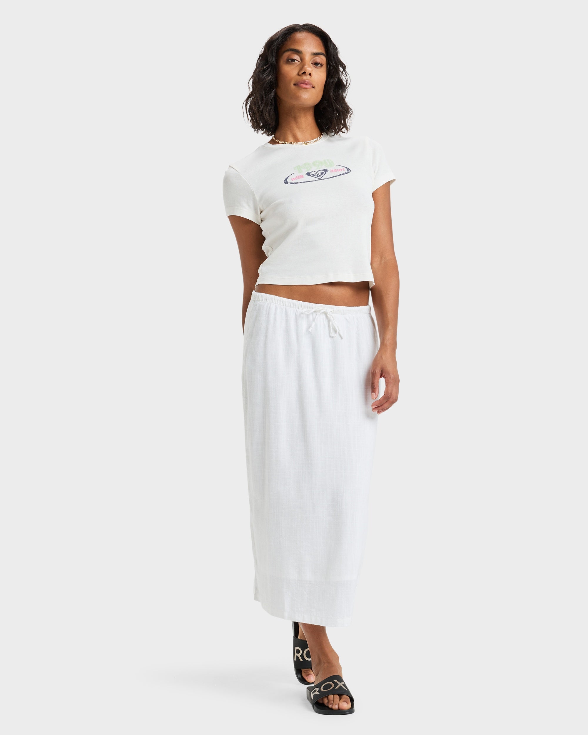 Womens Over The Waves Midi SKirt