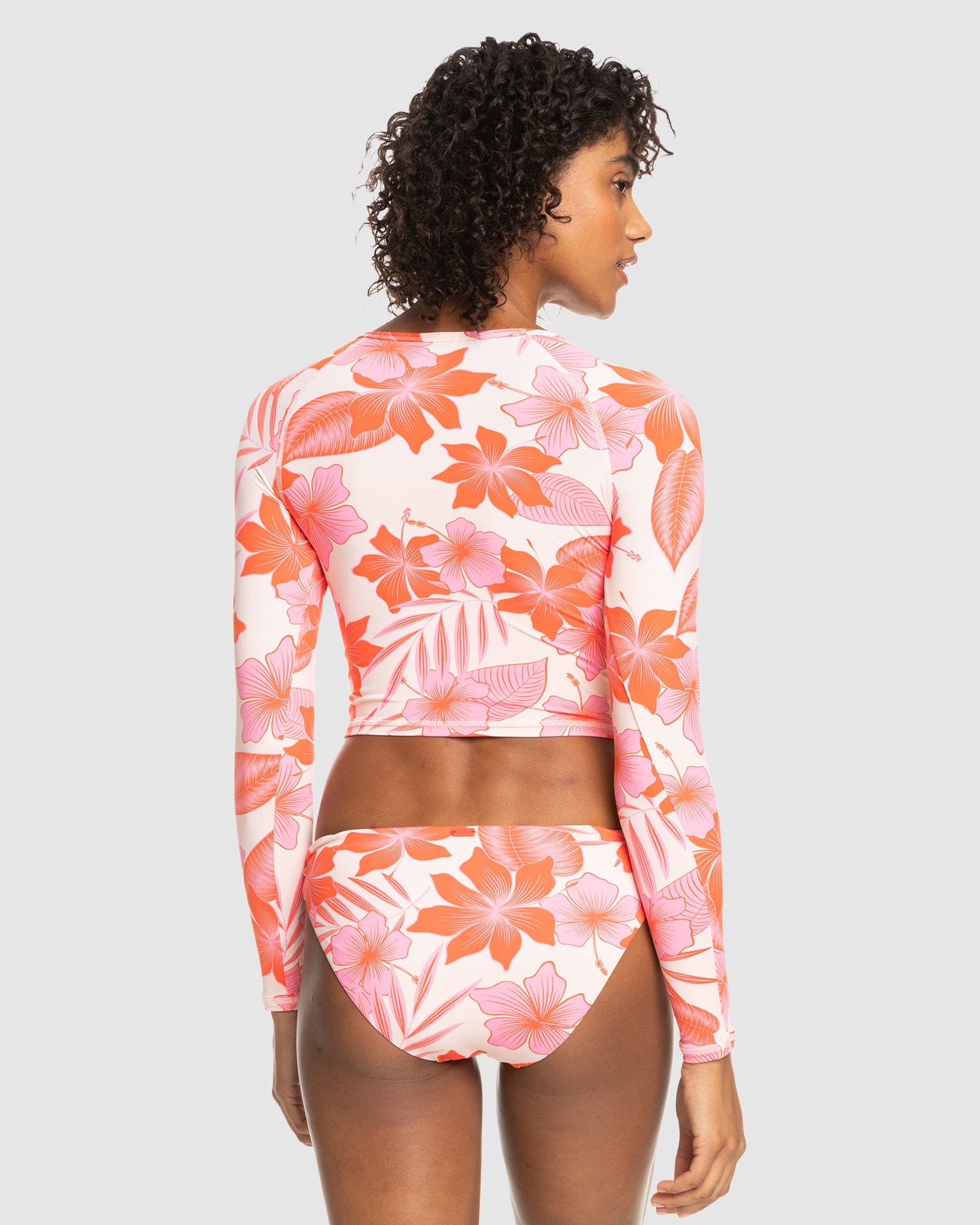 Womens Crop Top Ls Lycra Rashguard