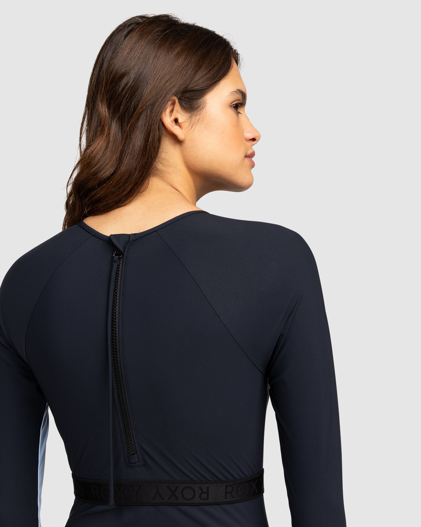 Womens Roxy Active Long Sleeve One Piece Swimsuit