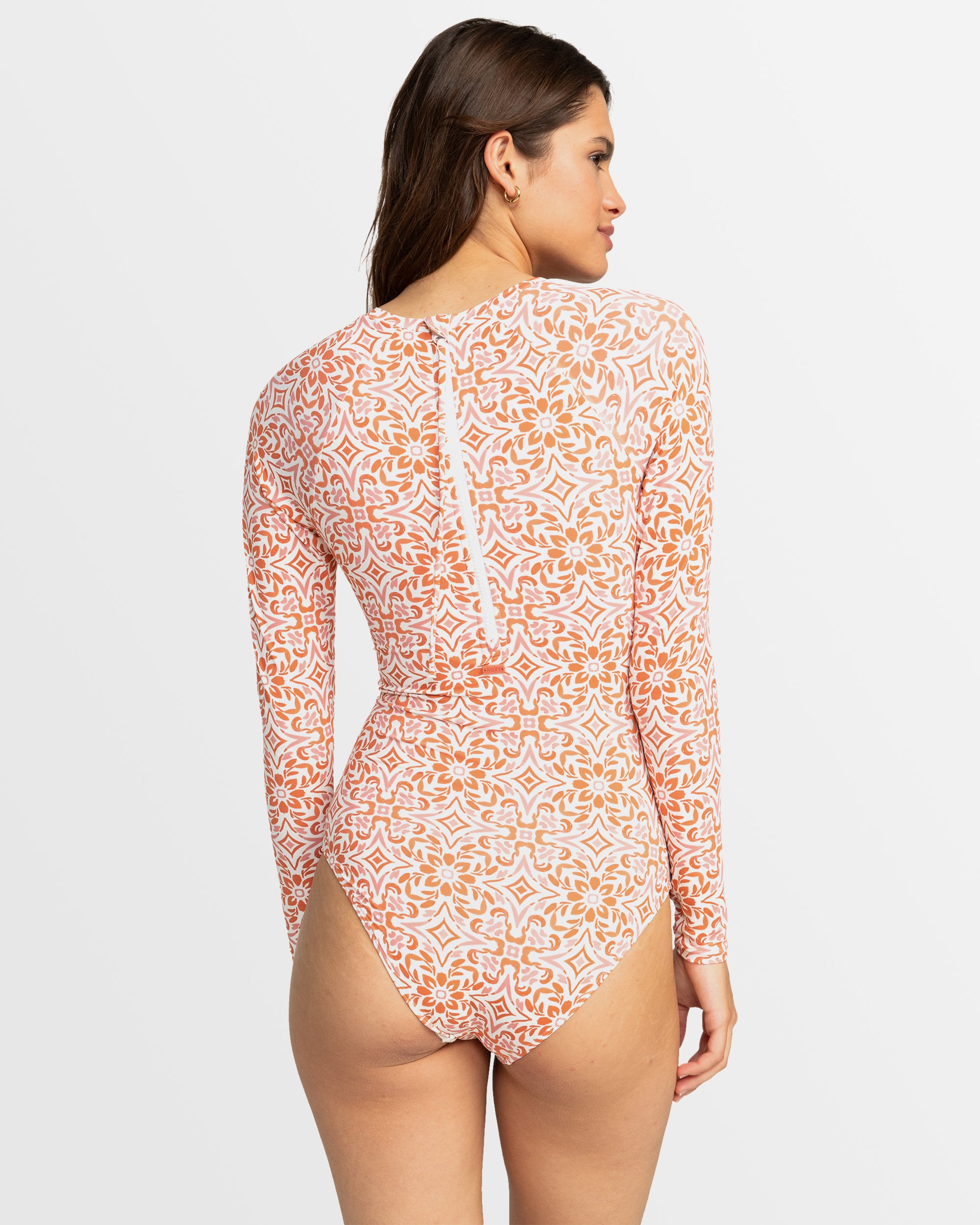 Womens Fresco Tile Long Sleeve Rash Vest Onesie