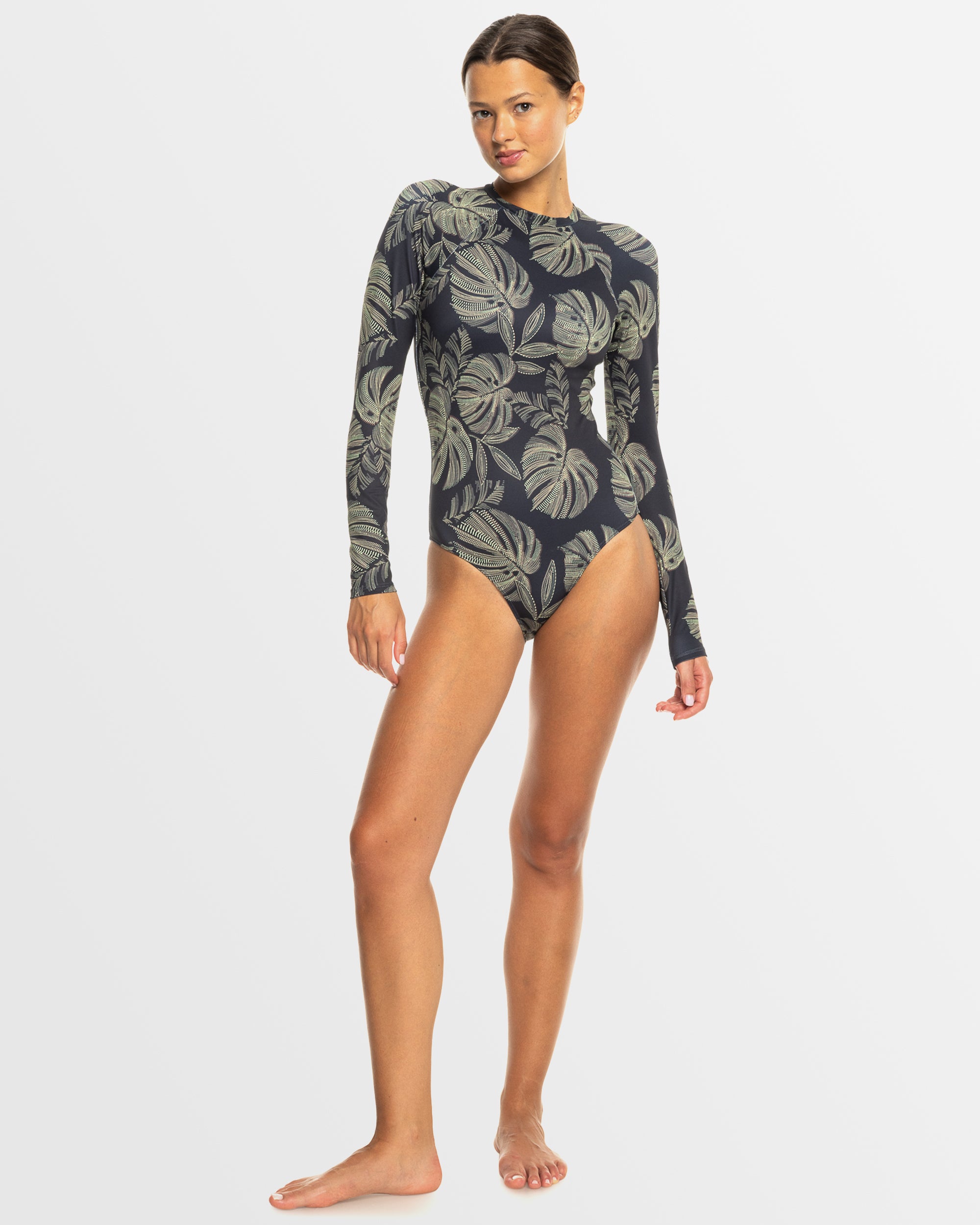 Womens Roxy Pro The Overhead Long Sleeve One Piece Swimsuit