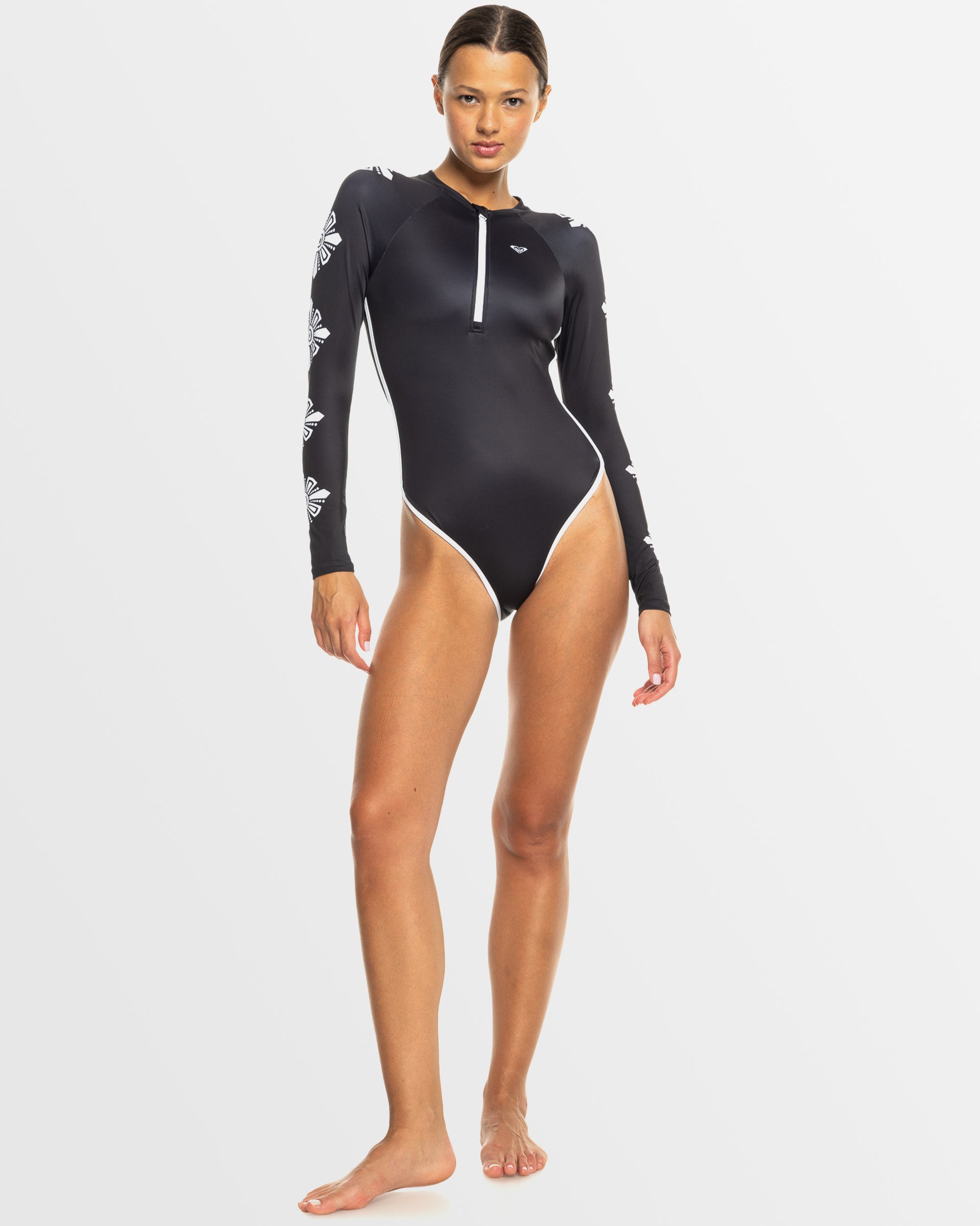 Womens Mineral Long Sleeve One Piece Swimsuit