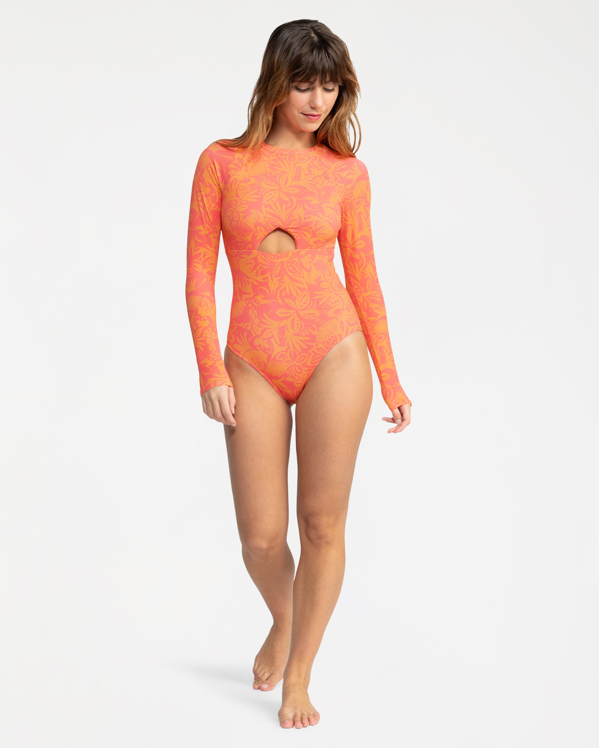 Womens Suntrip Long Sleeve One Piece Swimsuit