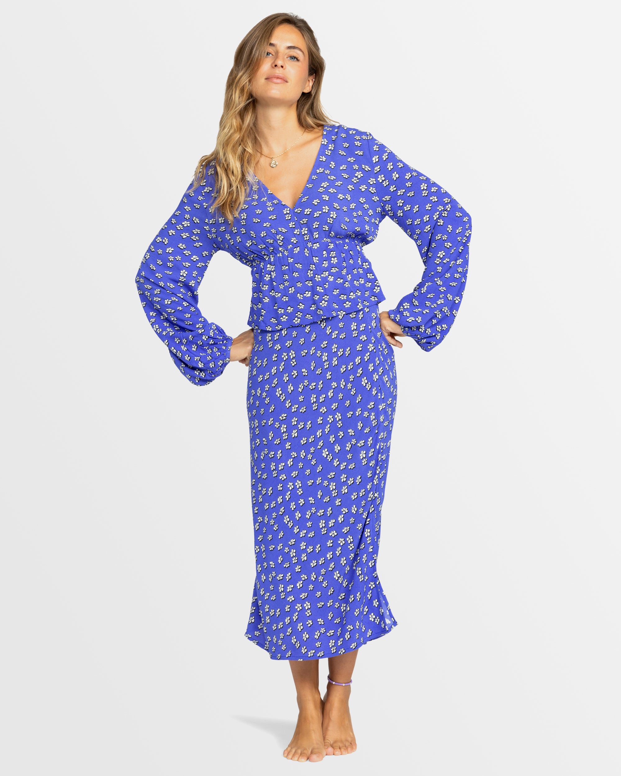 Womens Palm Desert Long Sleeve Blouse