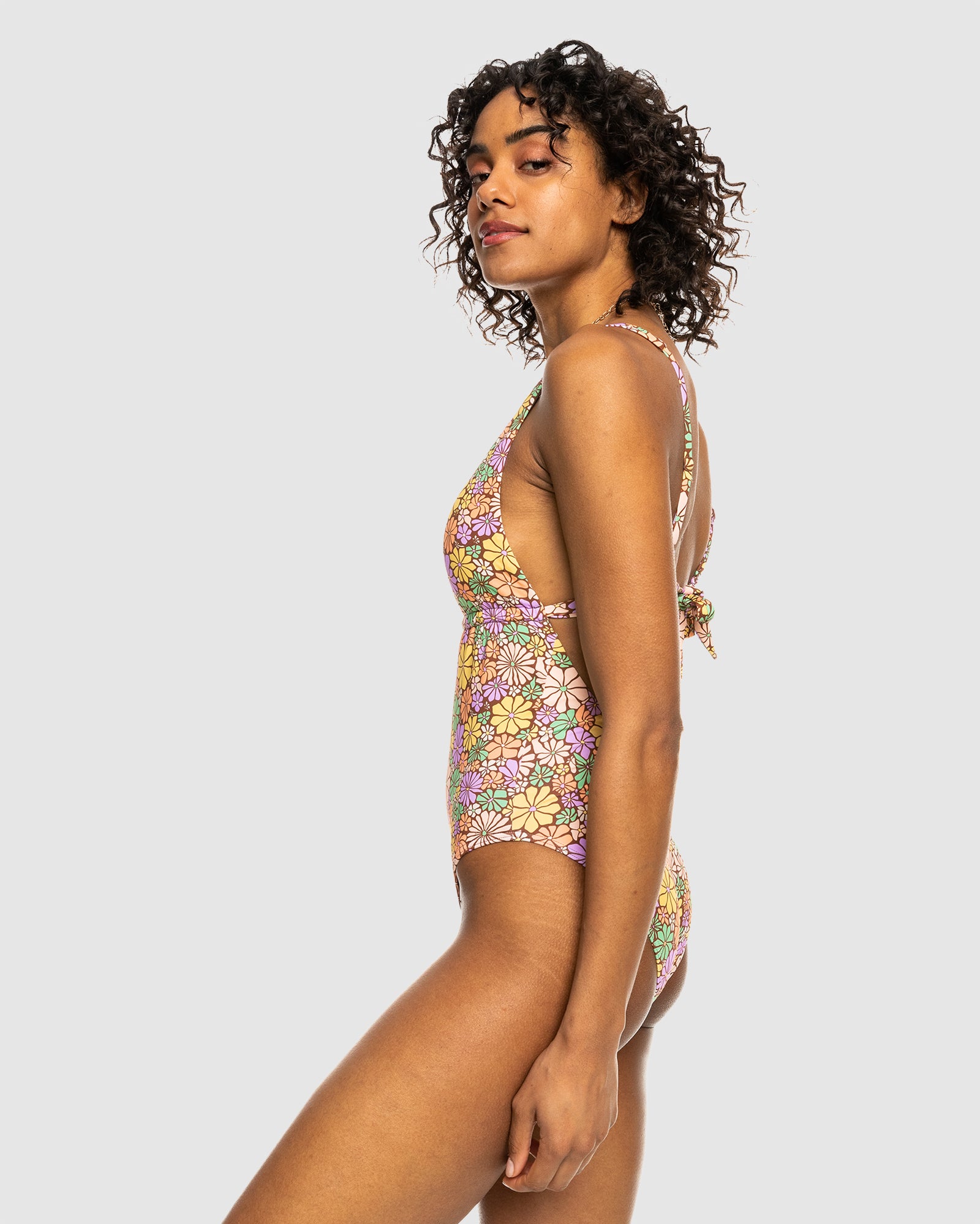 Womens All About Sol Tie BackOne Piece Swimsuit