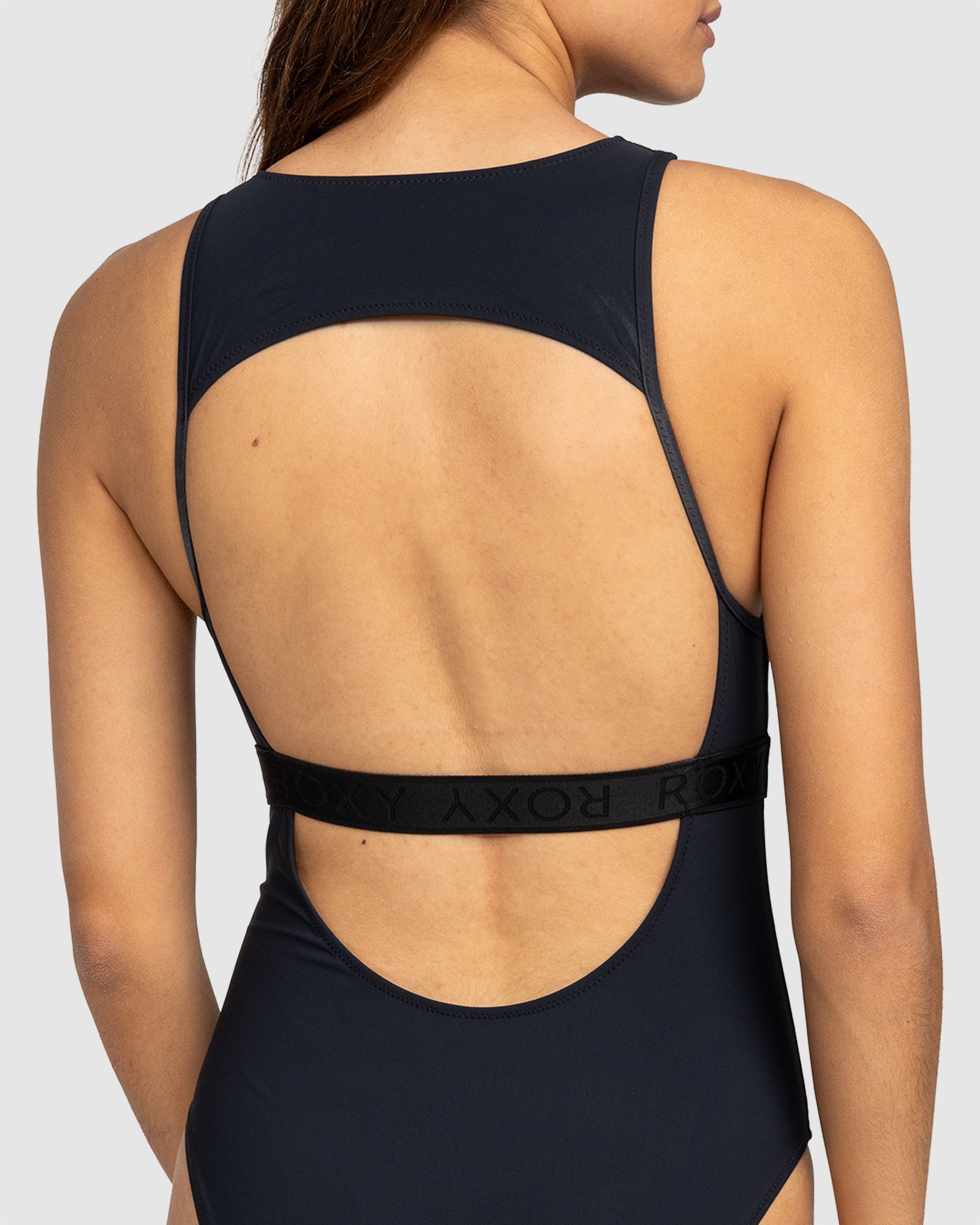 Womens Roxy Active High Leg One Piece Swimsuit