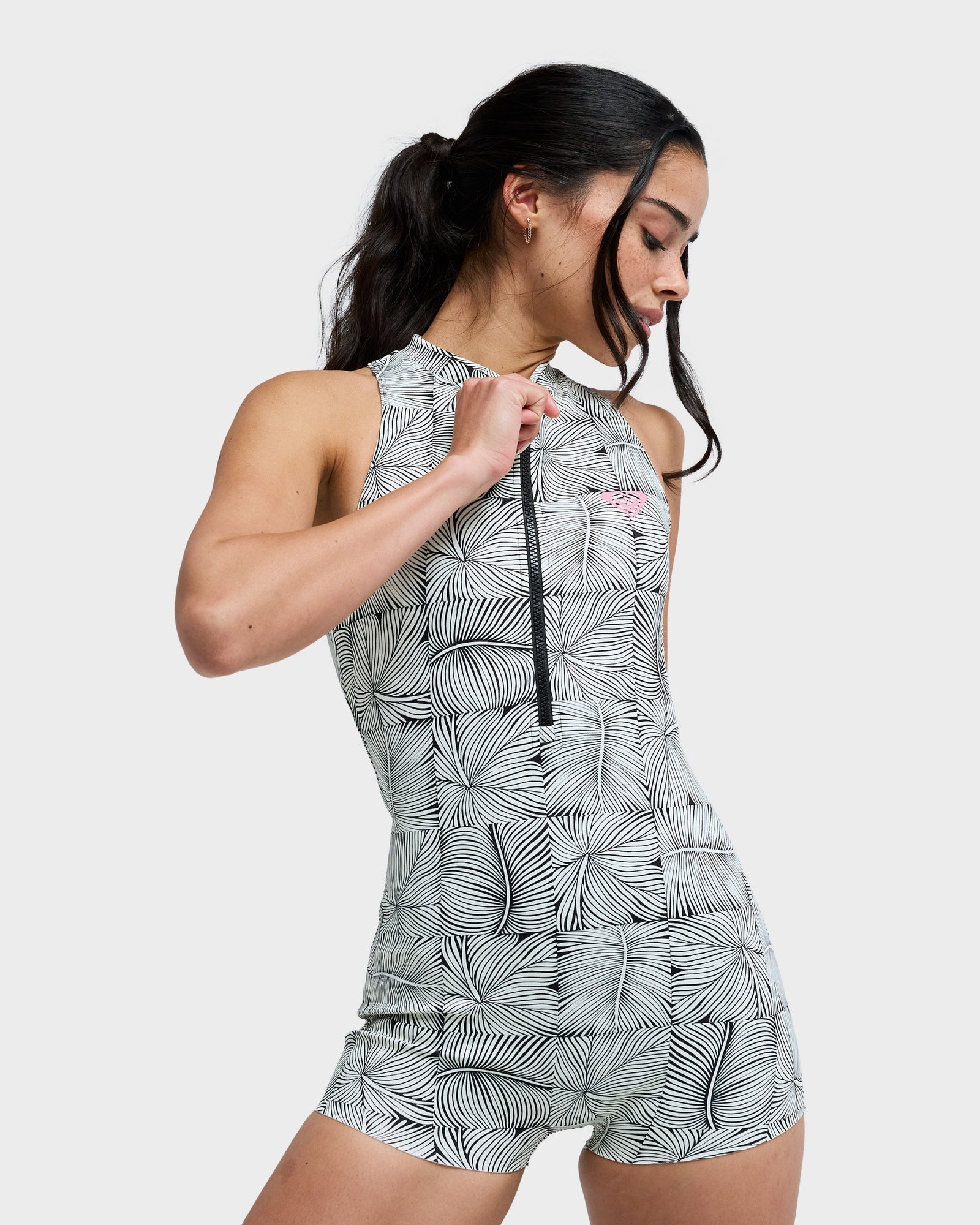 Womens Pro Surf Boyleg One Piece Swimsuit