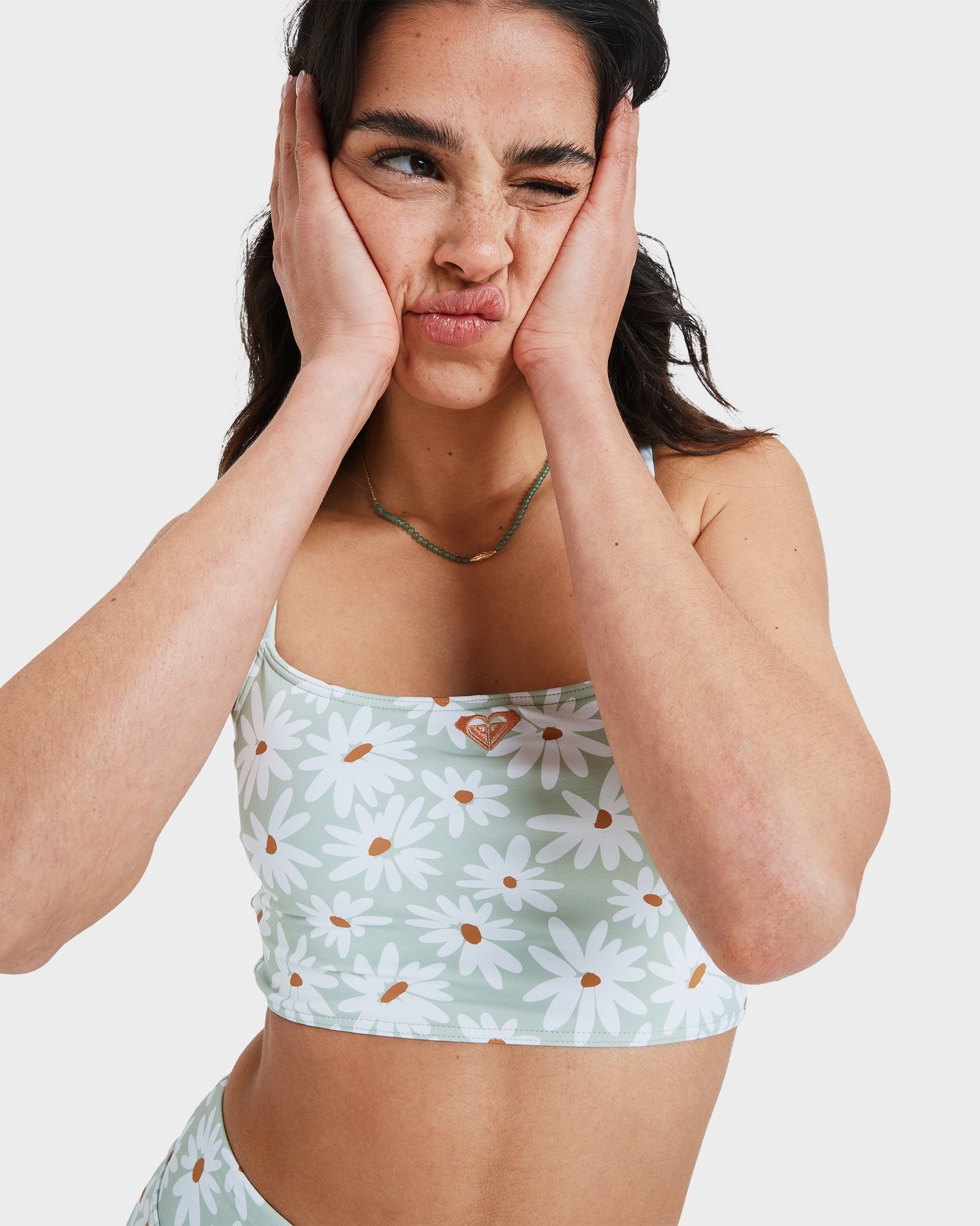 Womens Dream Floral Tank Bikini Top