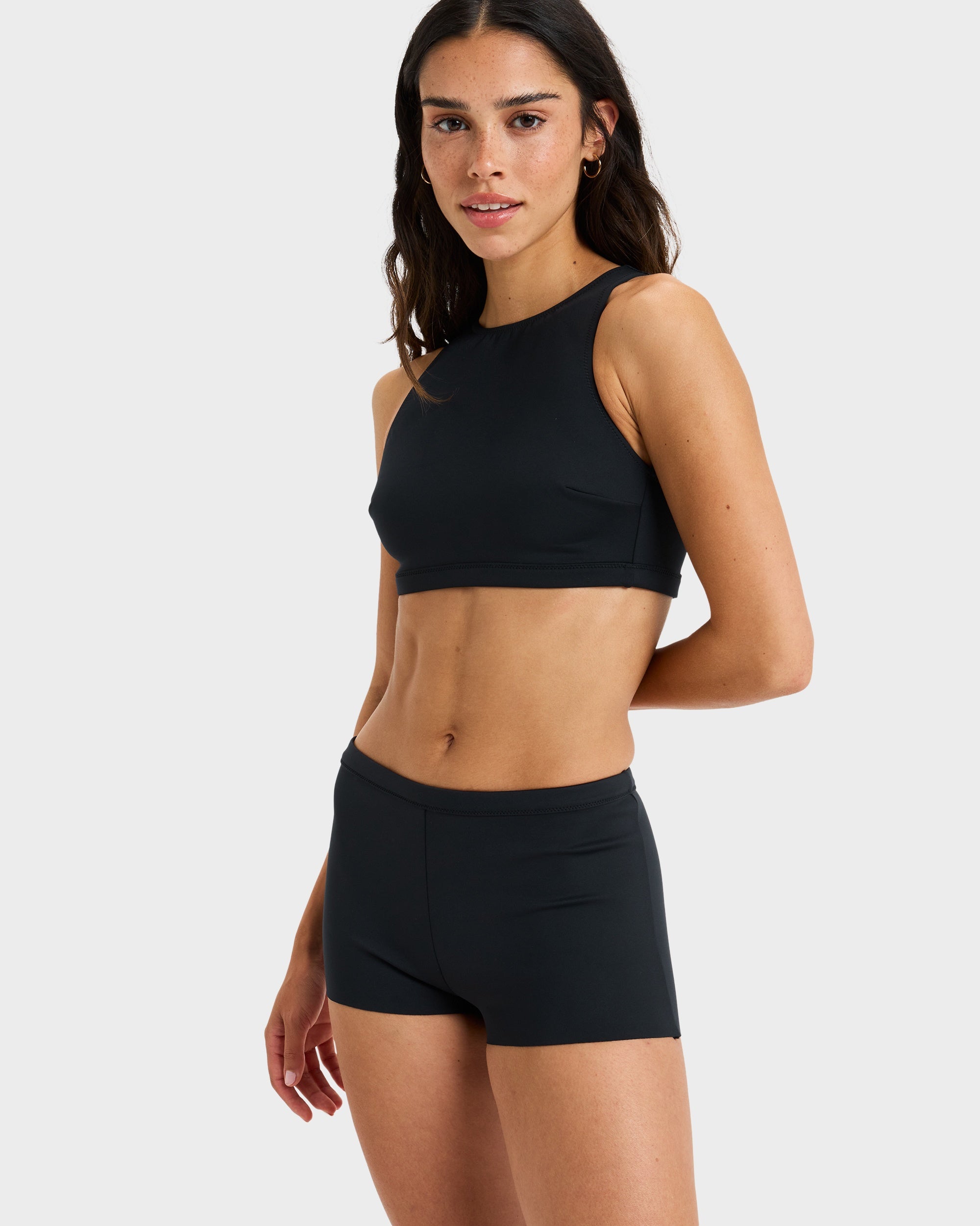 Womens Roxy Pro Wave Boy Leg Bikini Bottom