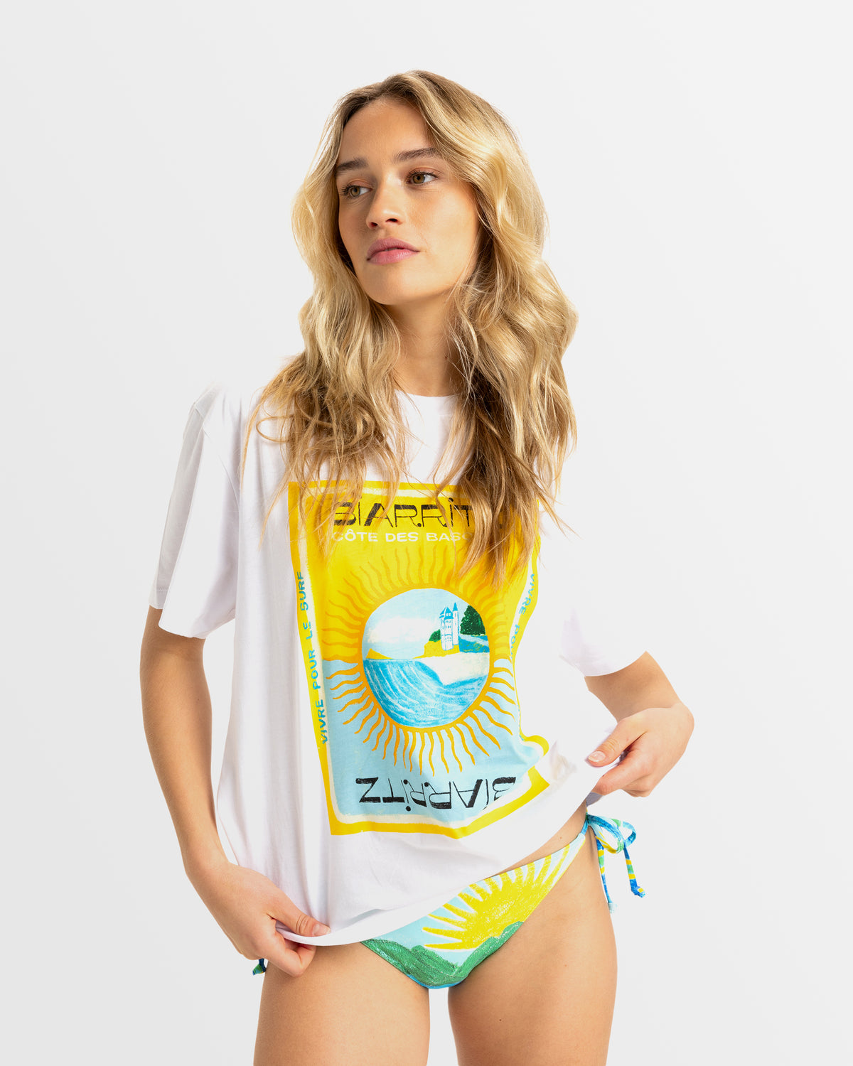 Roxy Hangloose Art LS T-Shirt Femme - Manches Longues Coton Bio Loose Fit - Style Décontracté Et Éco-Responsable
